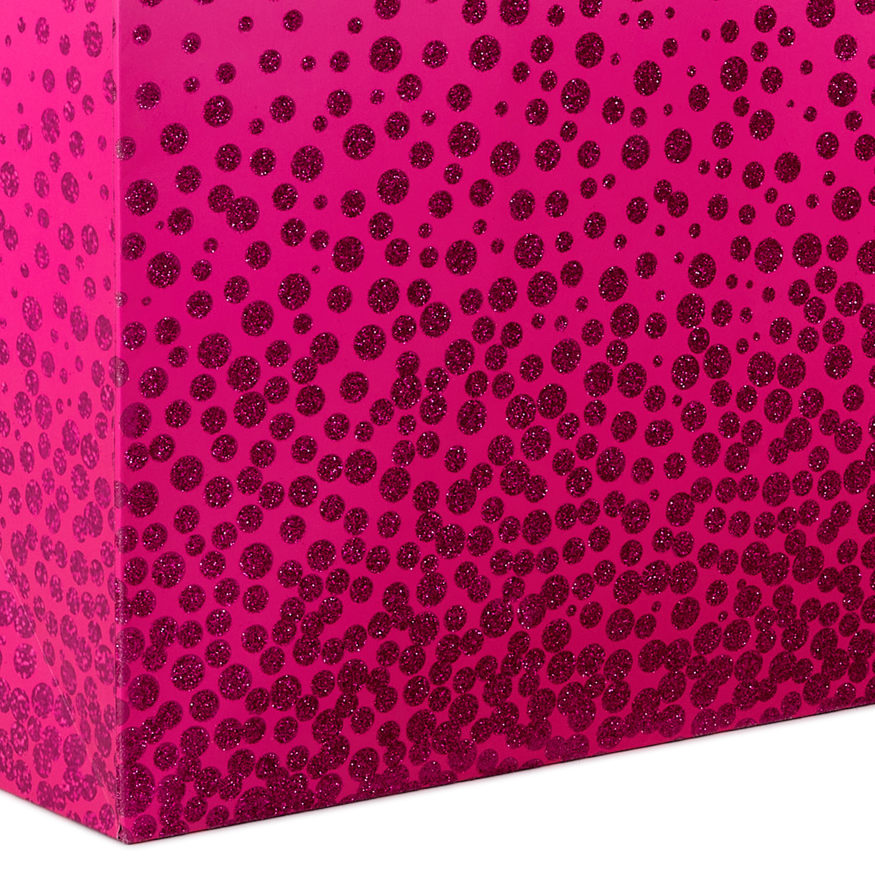 Hallmark Extra-Deep Gift Bag (Pink with Cascading Dots, 14.7 in x 15 in x 8.2 in) iaskx