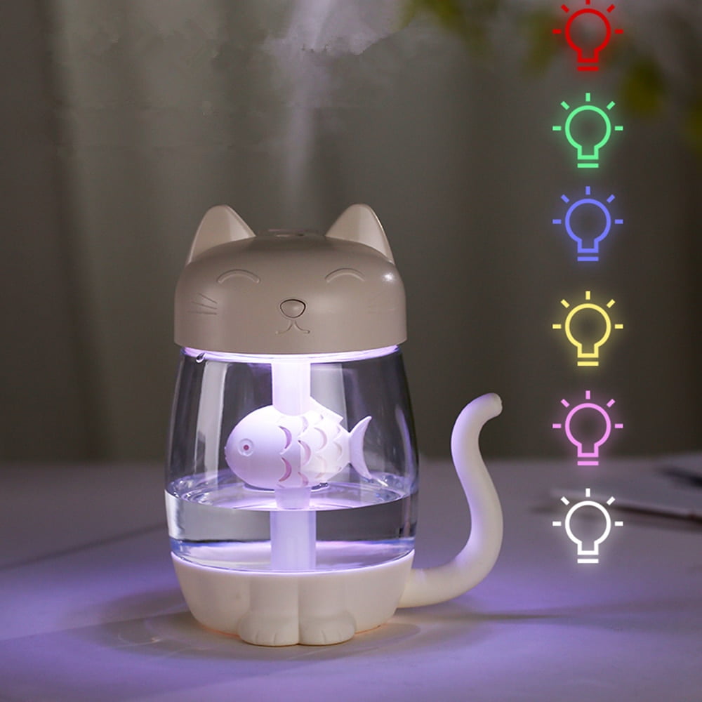 Yiyang Ultrasonic Air Humidifier 3-in-1 Aroma Diffuser with LED Light (White, 11.83 fl oz) gheqa