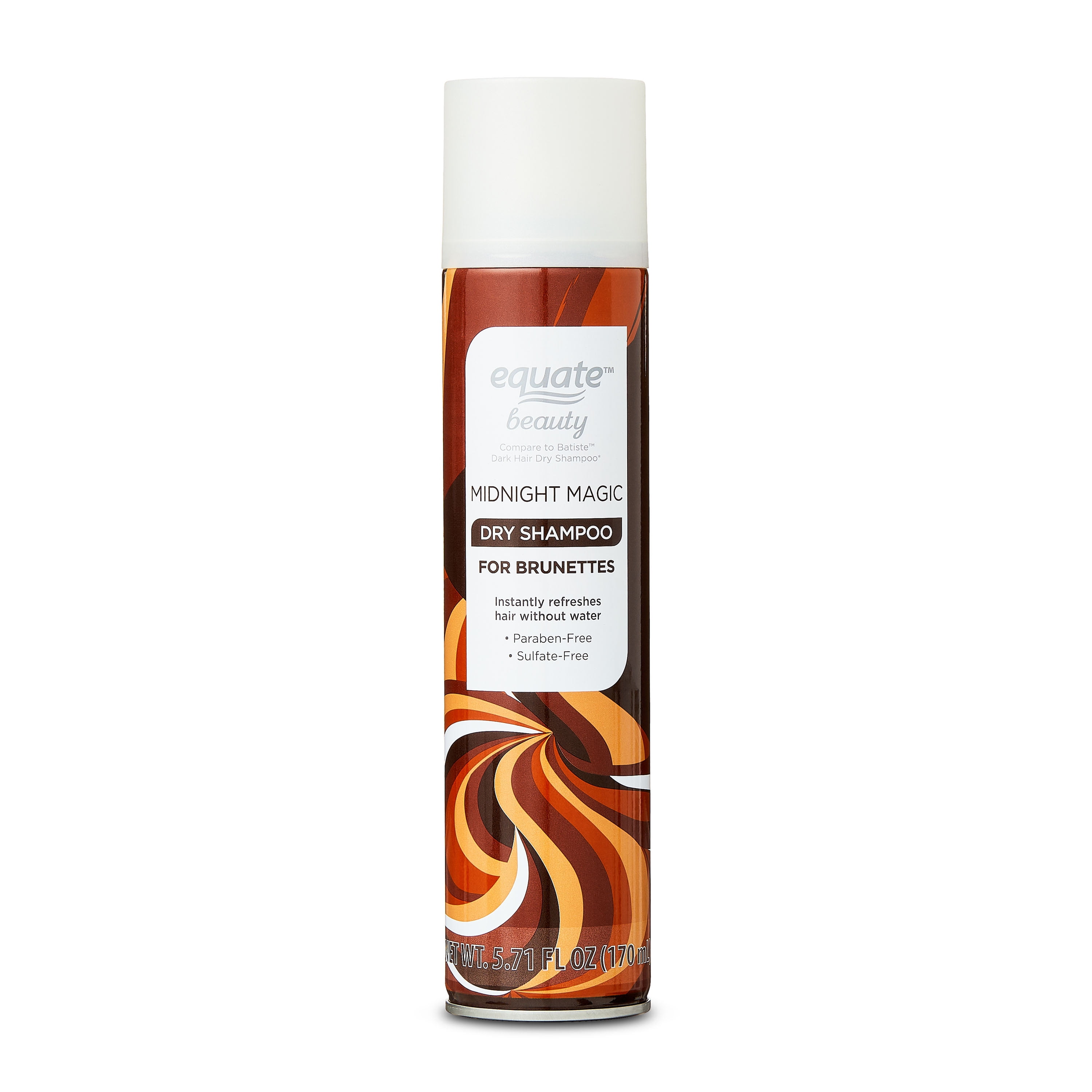 Equate Midnight Magic Dry Shampoo for Brunette Hair, Oil Absorbing & Volumizing (Dark Brown, 5.71 fl oz) g8vwx