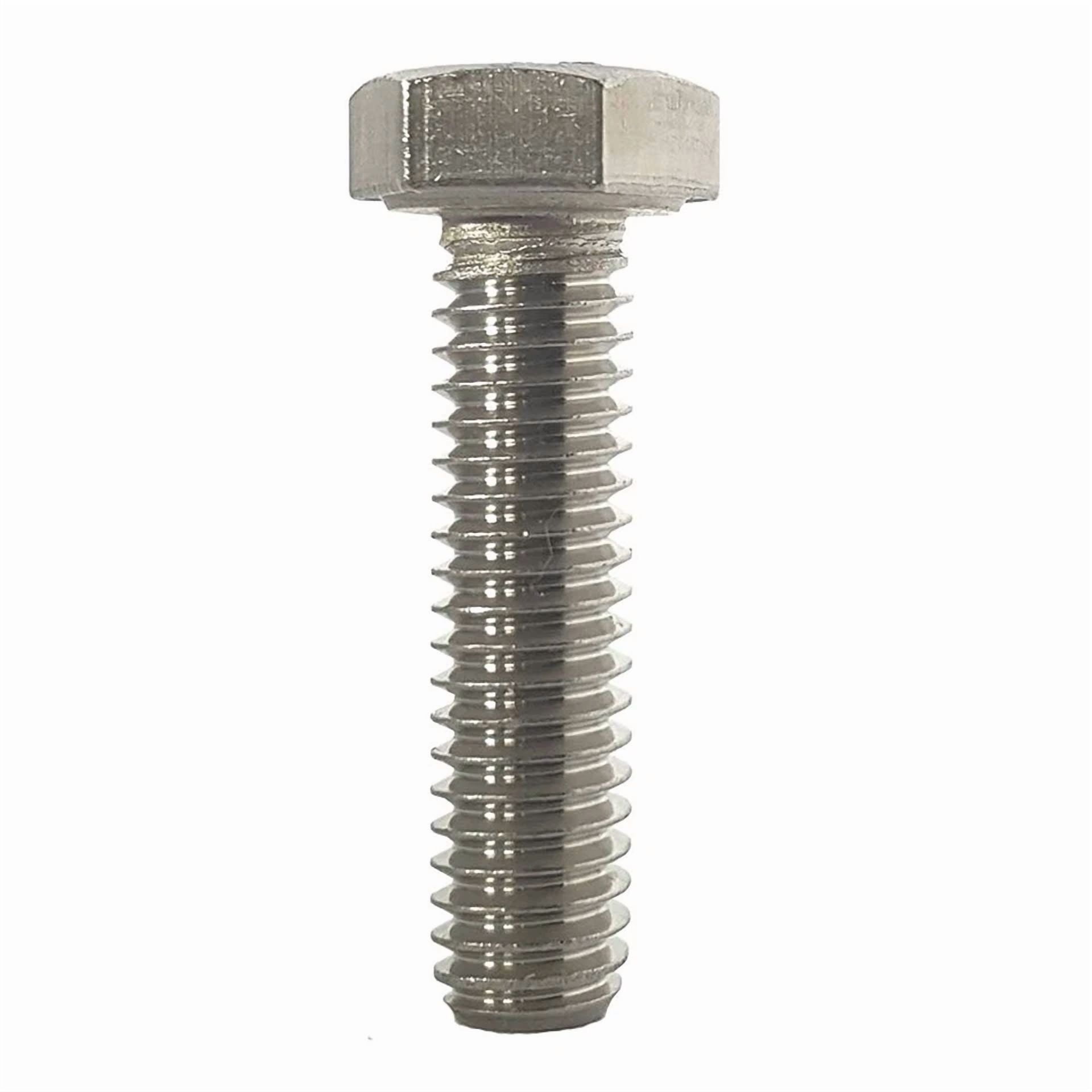 FLINT 1/4-20 x 1/2 in Hex Head Bolts, Stainless Steel, Fully Threaded (50 Pack) nniwa
