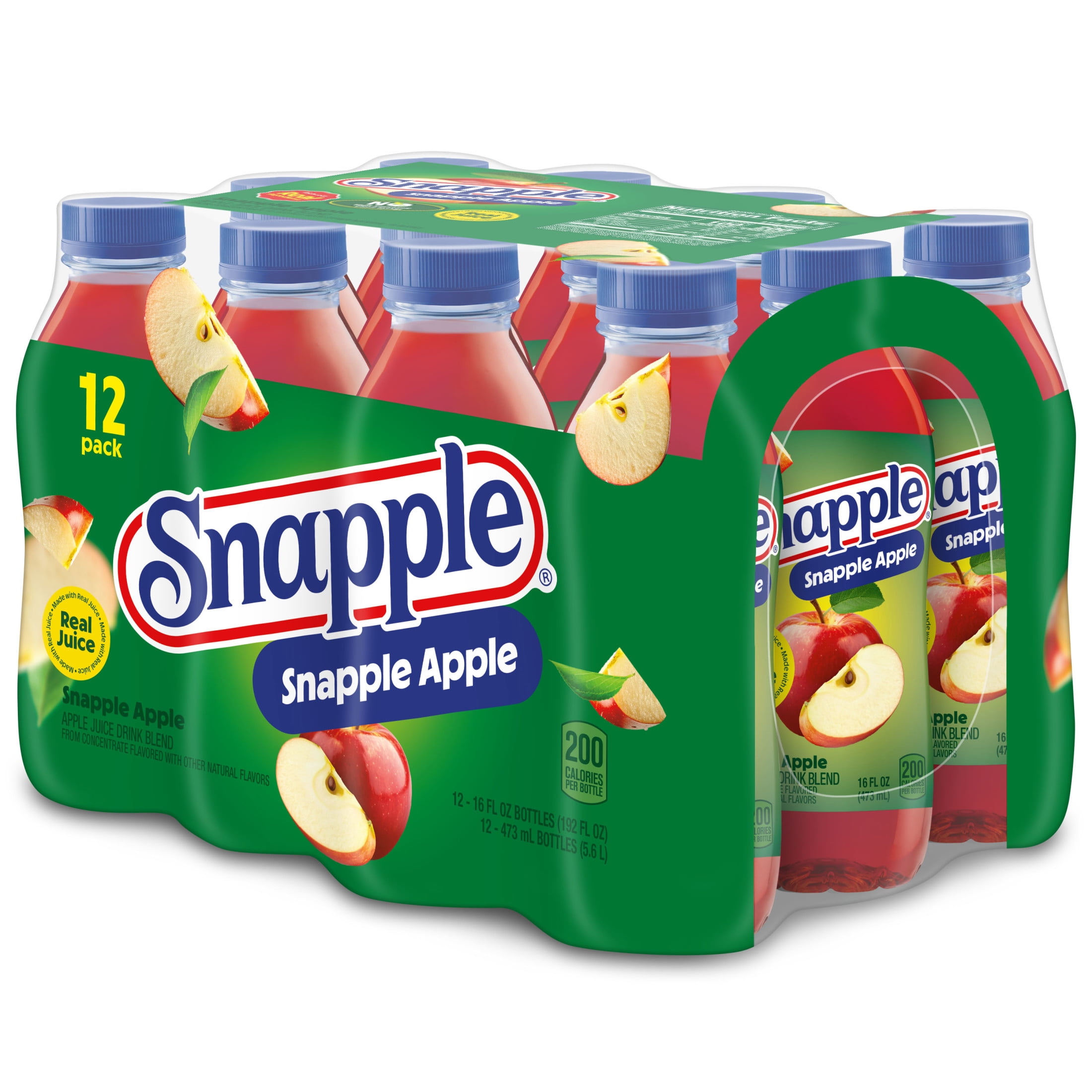 Snapple Apple Juice Drink, Refreshing Fruit Beverage (16 fl oz, 12 Pack) 8zo1y