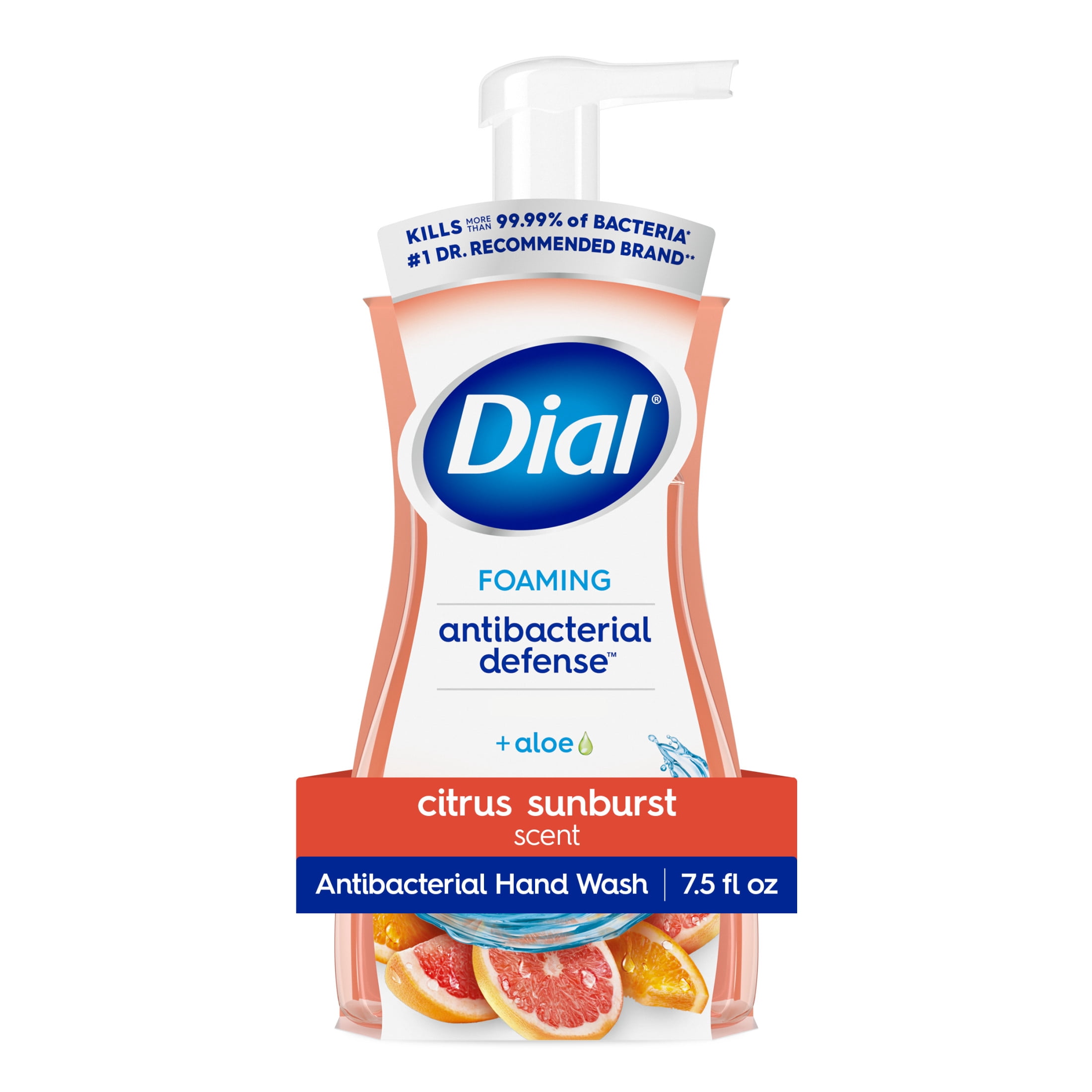 Dial Antibacterial Defense Foaming Hand Soap, Citrus Sunburst Scent (7.5 fl oz) wty5j