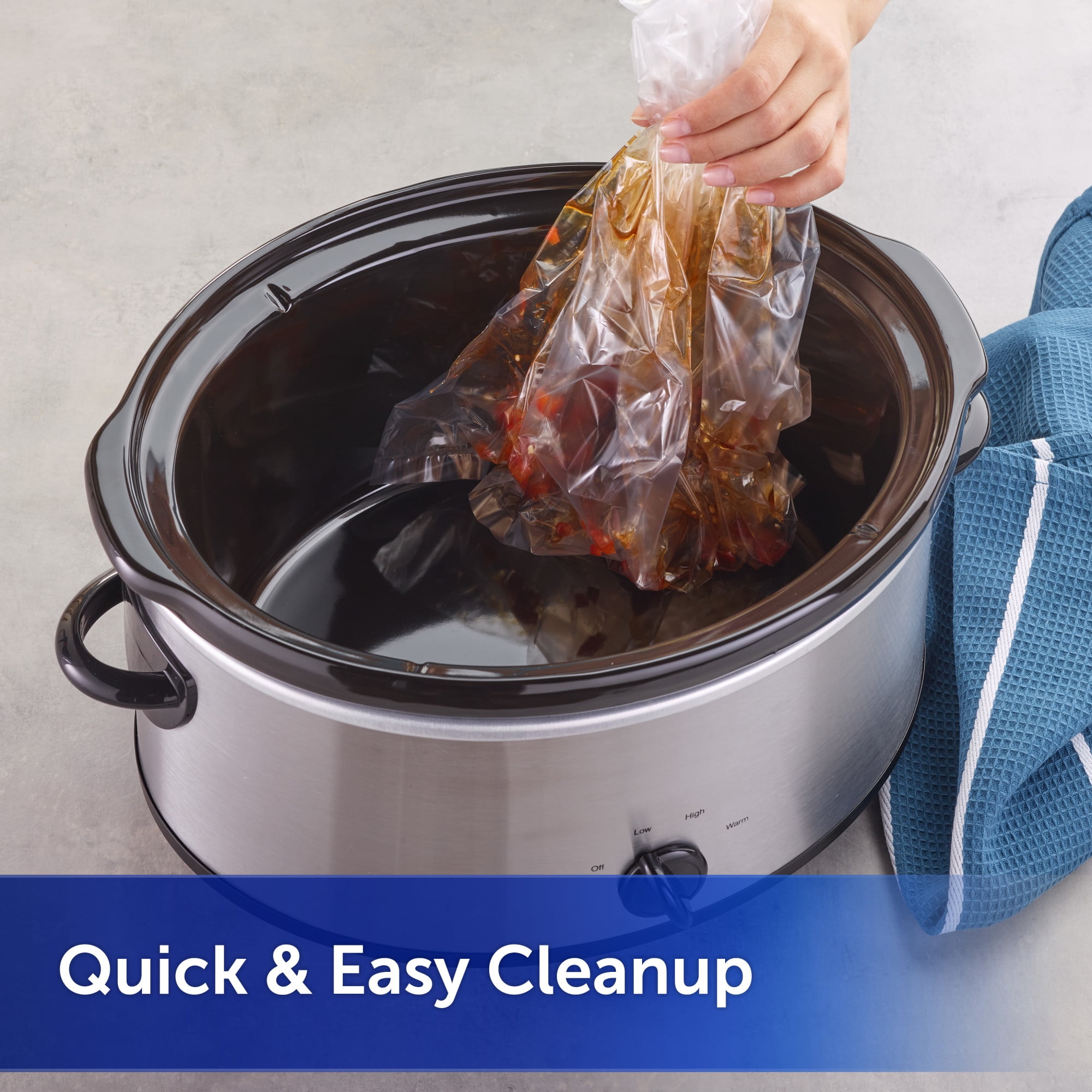 Reynolds Kitchens Slow Cooker Liners, Non-Stick Heat-Resistant Cooking Bags (Regular, 10 Count) pxvj2