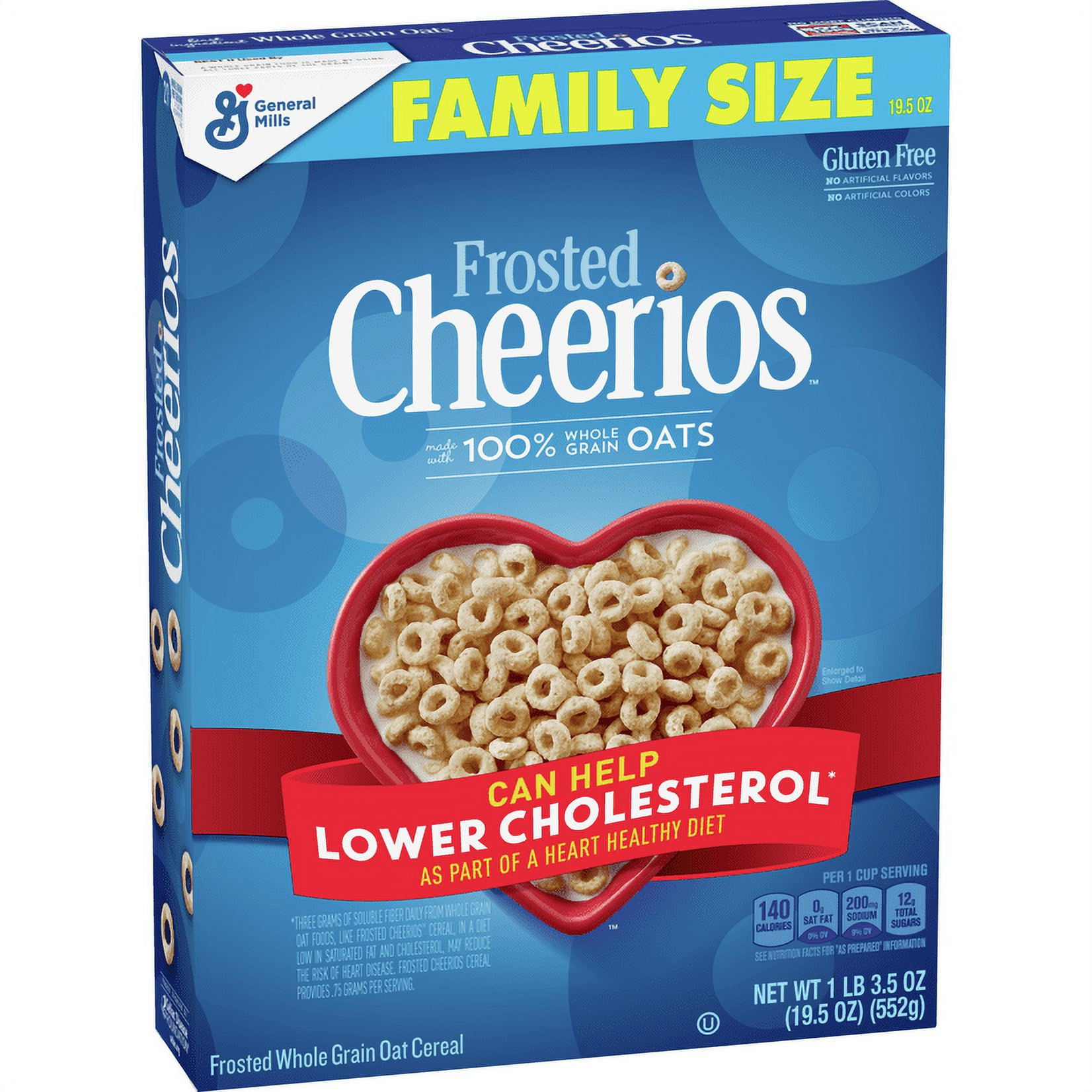 Cheerios Frosted Breakfast Cereal with Whole Grain Oats (Gluten Free, 19.5 oz) oclmo