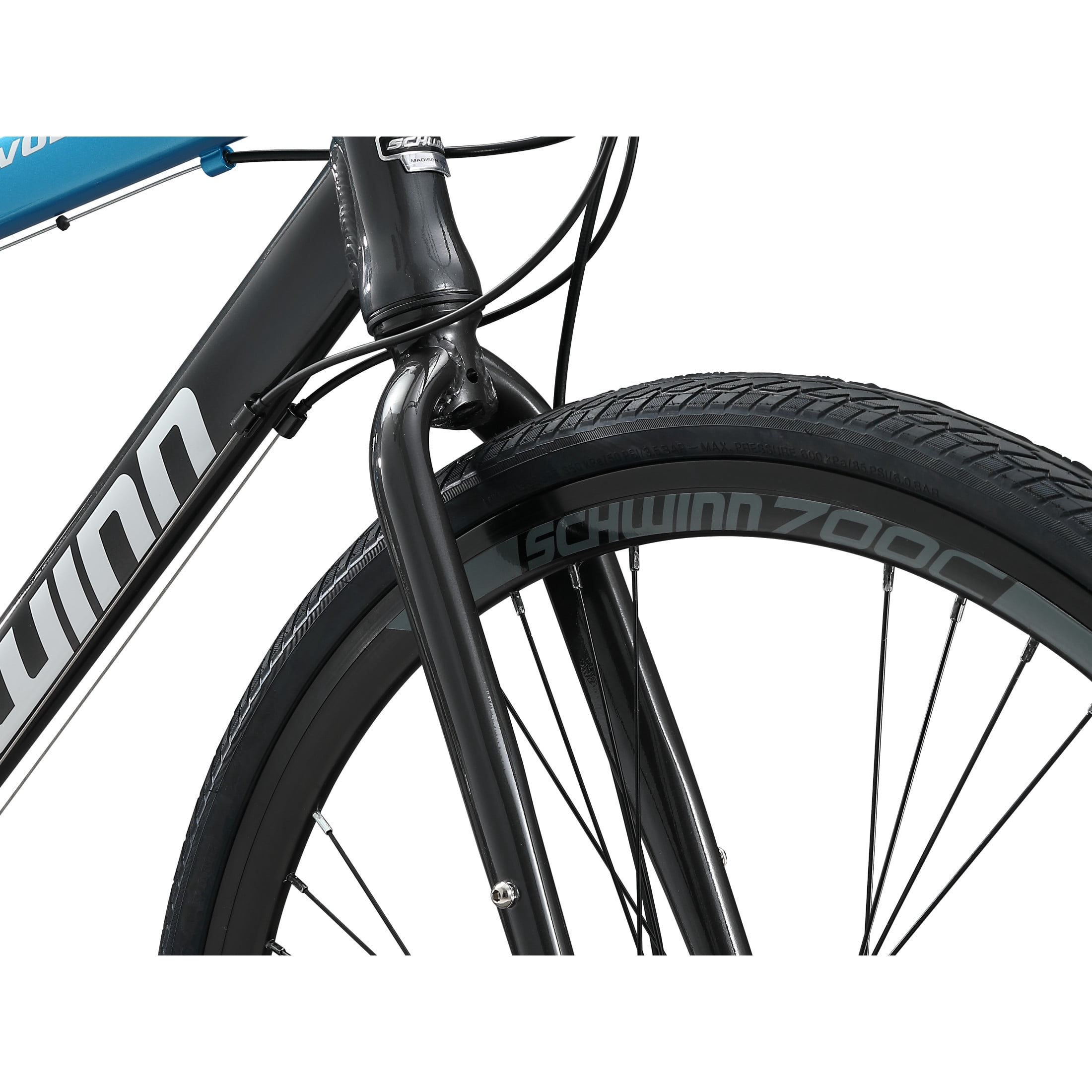 Schwinn Volare Fitness Bike, Lightweight Aluminum Frame, 24-Speed Hybrid Road Bicycle (Teal/Grey, Medium Frame) ex74t