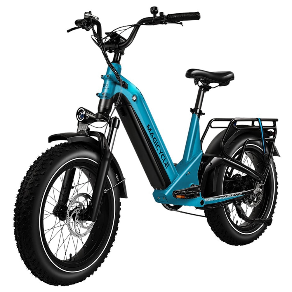 Magicycle Deer 2.0 Electric Bike, 1000W Motor, 52V 20Ah Battery, Full Suspension Fat Tire Ebike (Blue, 20 in) vr4l4