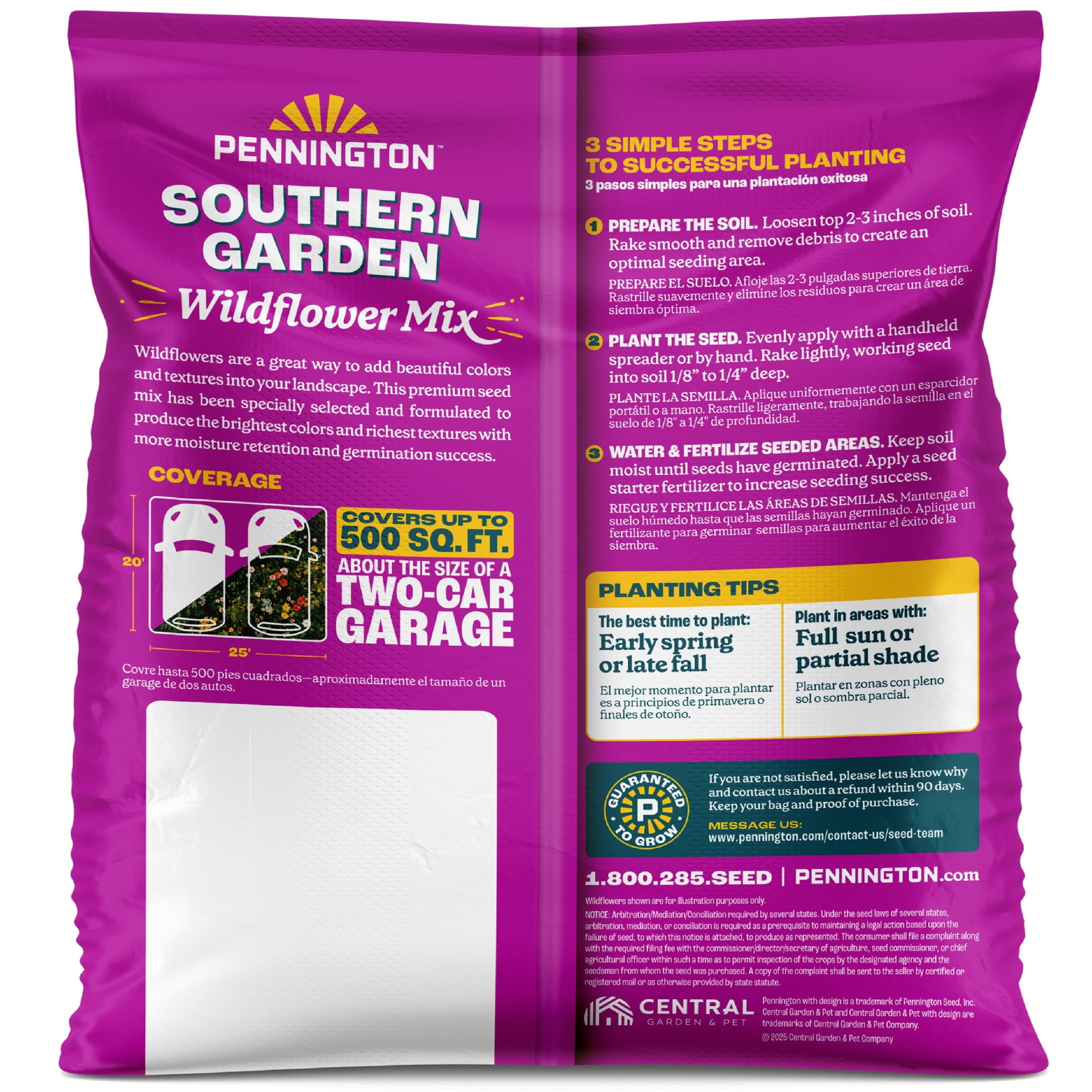 Pennington Wildflower Seed Mix, Southern Region Garden Blend, Pollinator-Friendly Annuals and Perennials (32 oz) uoowy