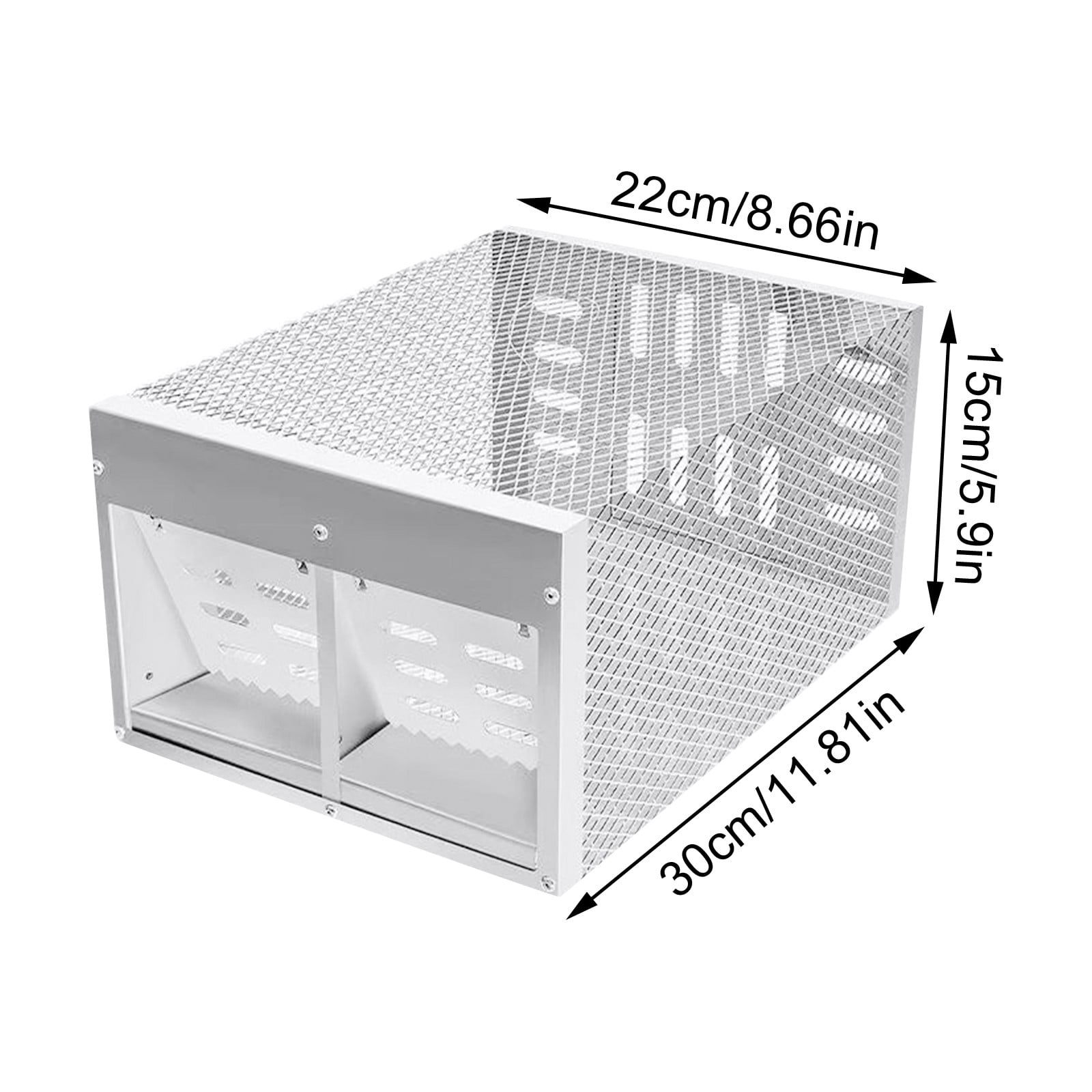 LINMOUA Humane Live Animal Trap Cage, Double Opening One-Way Door for Rodents, Chipmunks, and Small Mice (12 in x 9 in x 6 in) ddwip