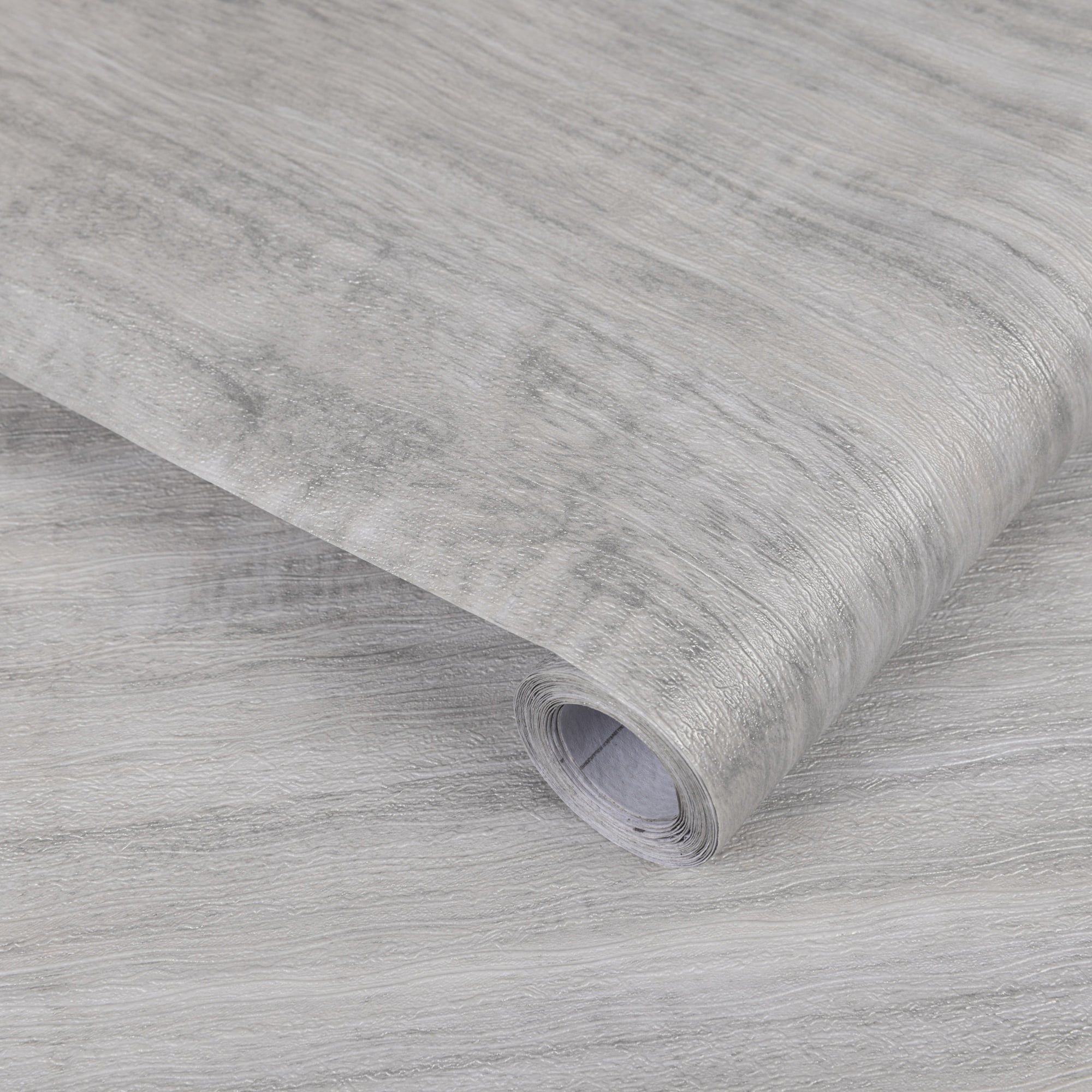 Abyssaly Gray Wood Peel and Stick Wallpaper, Waterproof Removable Contact Paper for Furniture and Wall Decor (Gray, 15.7 in x 118 in) ognrz