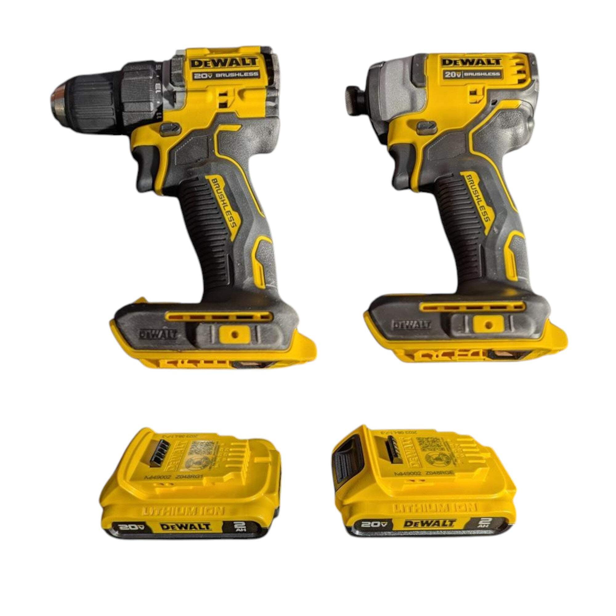 DEWALT ATOMIC 20V MAX Brushless 2-Tool Combo Kit (DCK225D2) with Compact Drill/Driver and Impact Driver (2 Batteries, Charger, and Bag) iv6d3
