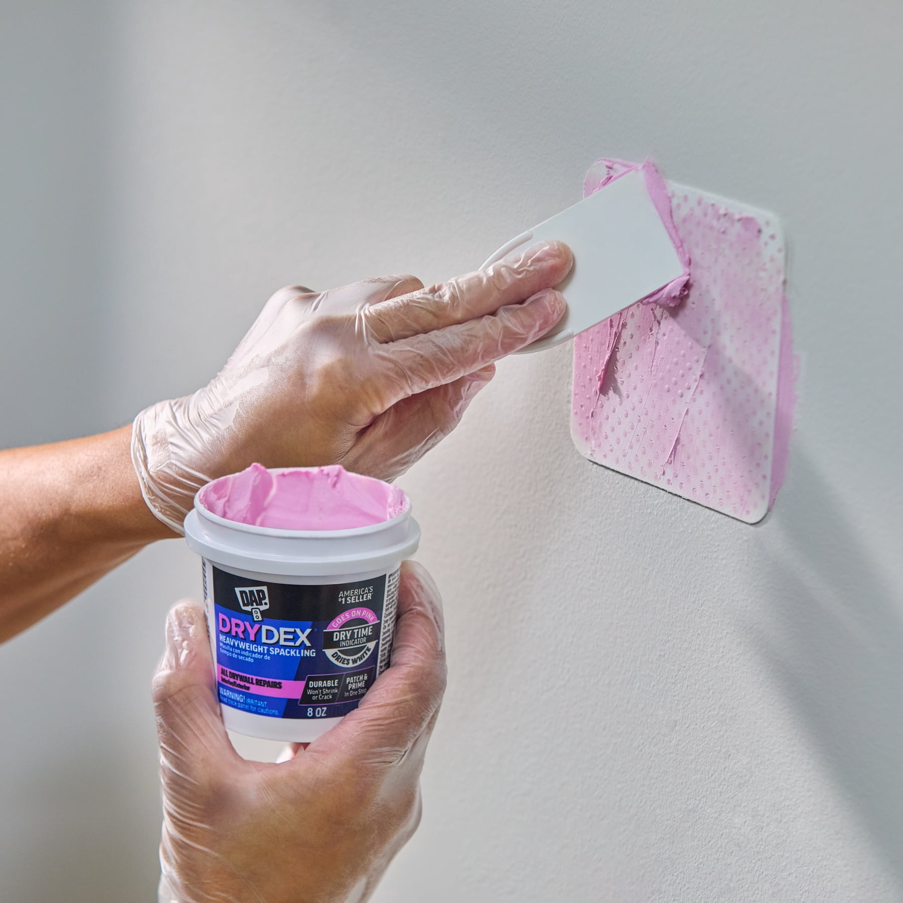 DAP DryDex Spackling Patch Kit with Dry Time Indicator (Pink to White, 8 oz) 7tqo2