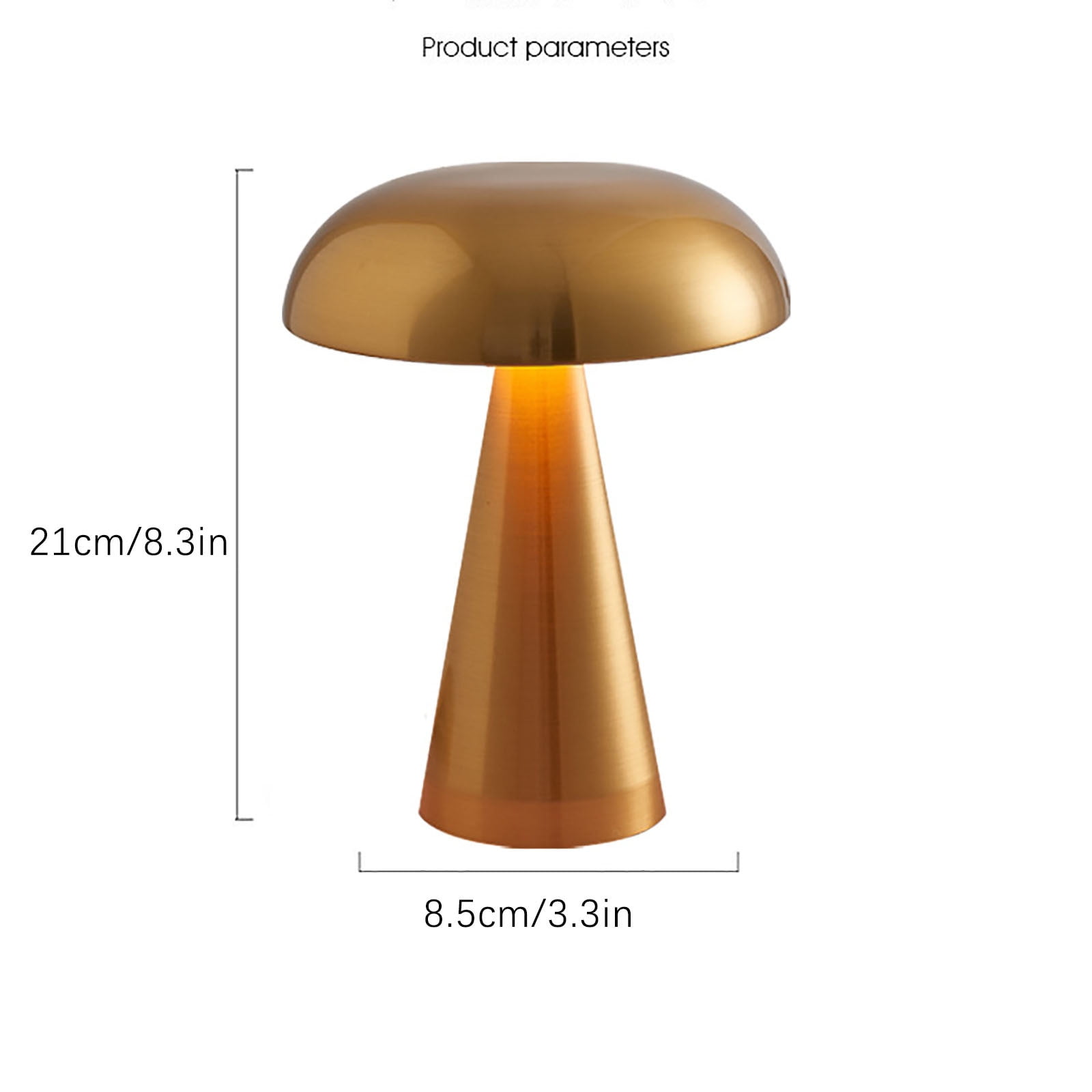 Lignoak LED Bar Table Lamp Cordless Rechargeable Night Light for Bedroom and Patio (Gold, 11 in) lirpq