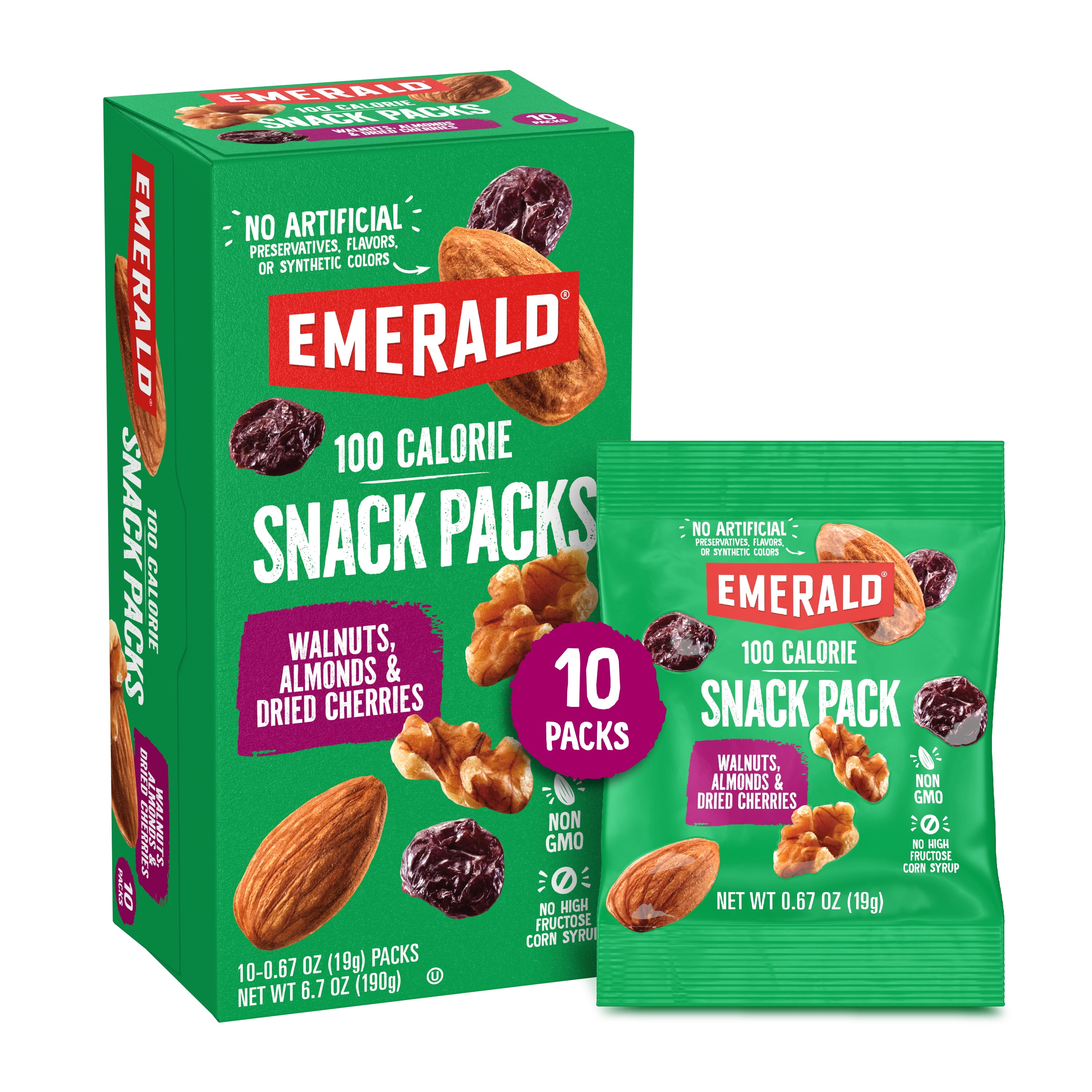 Emerald Walnuts & Almonds with Dried Cherries Snack Mix (10 Ct, 6.7 oz) p2bka