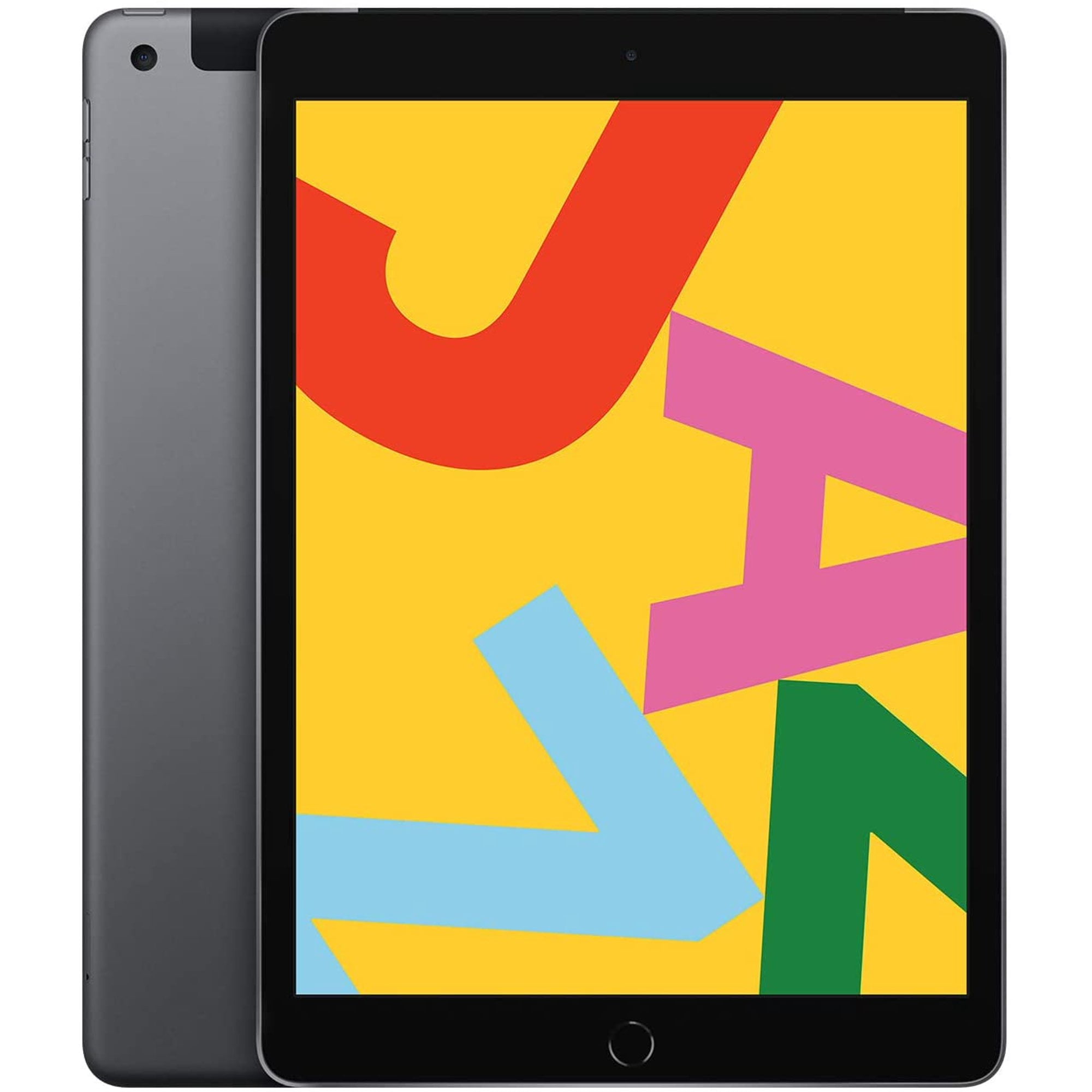 Apple iPad 7th Gen 32GB Wi-Fi + Cellular Unlocked Tablet (Space Gray, 10.2 in) qf1fu