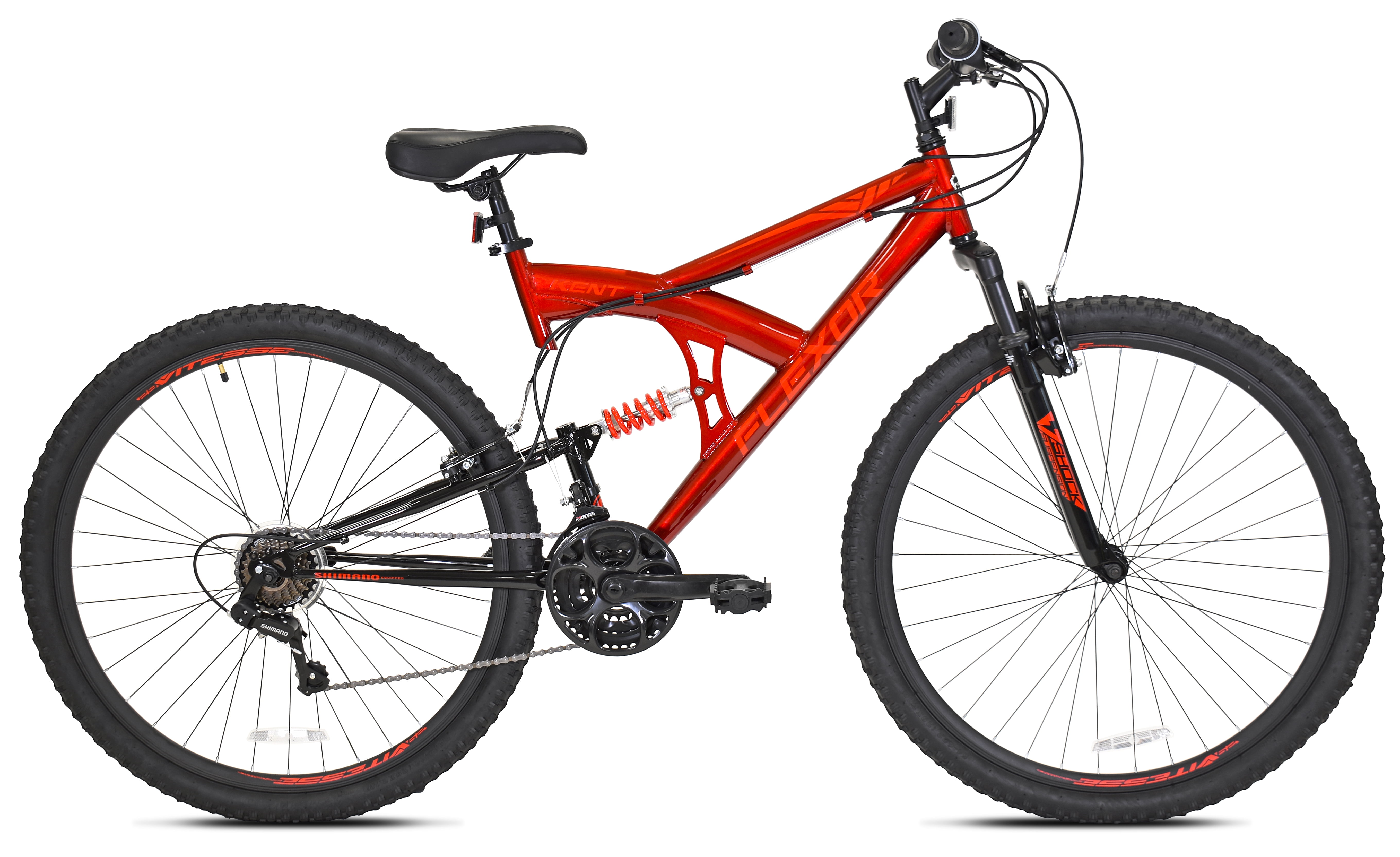 Kent Flexor Men's Dual Suspension Mountain Bike, All-Terrain Trail Riding (Red, 29 in) t8c8k