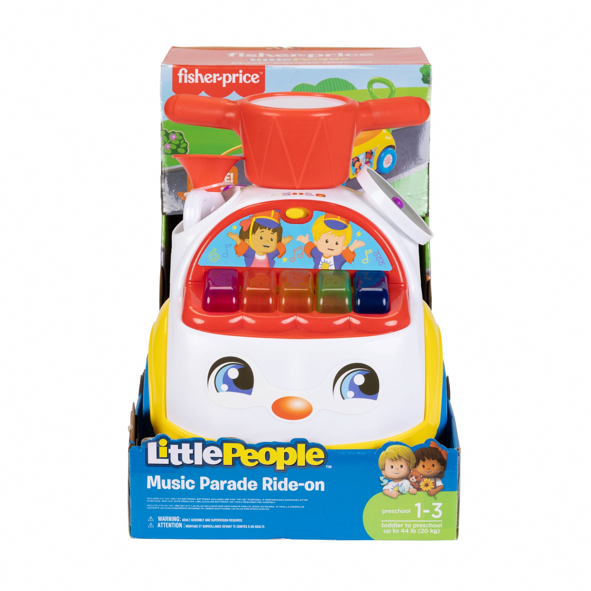 Fisher-Price Little People Music Parade Ride-On Toy with Lights and Sounds (White, 1 Pack) 9s3ht