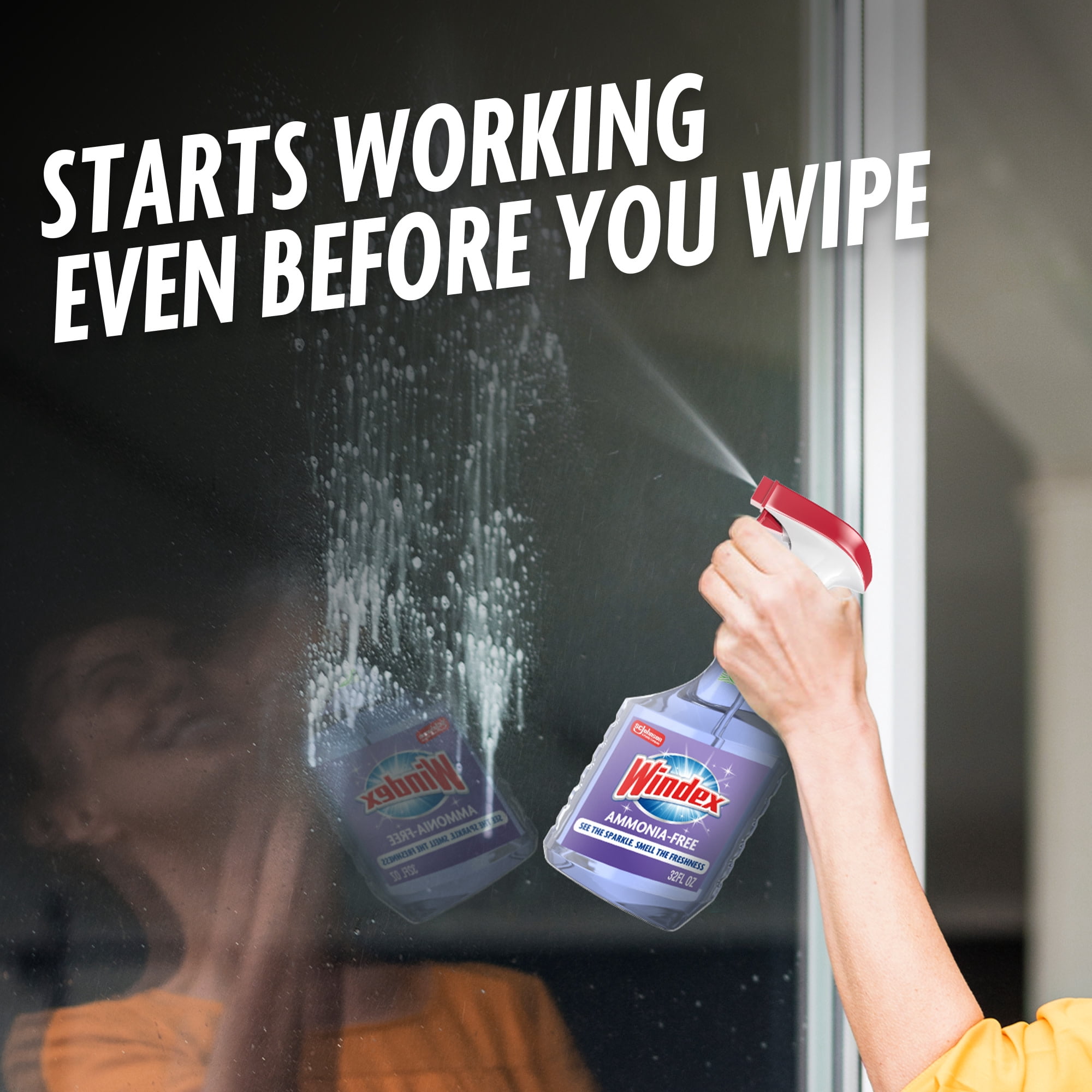 Windex Ammonia-Free Glass and Mirror Cleaner, Streak-Free Shine, Crystal Rain Scent (32 fl oz) jb9hu