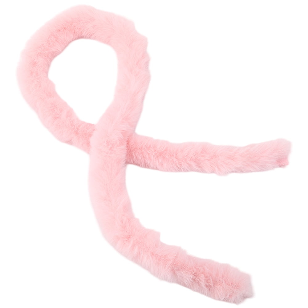 AHANDMAKER Faux Fur Chenille Stick Fabric Roll for DIY Christmas Decor and Wreath Bows (Flamingo Pink, 78.74 in x 0.08 in) 4lal5