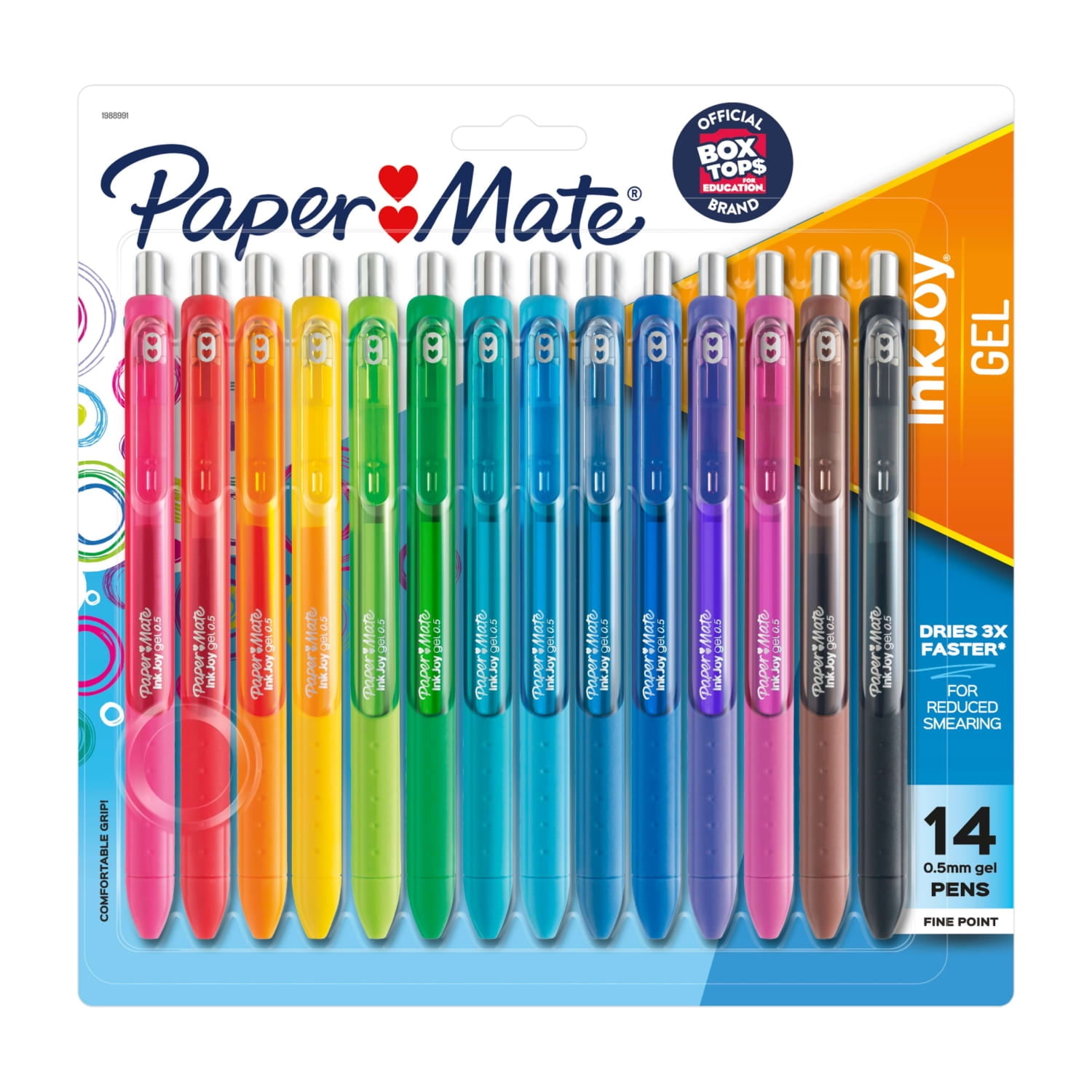Paper Mate InkJoy Gel Pens, Fine Point (0.02 in), Quick-Dry Ink, Assorted Colors (14 Count) dztt9