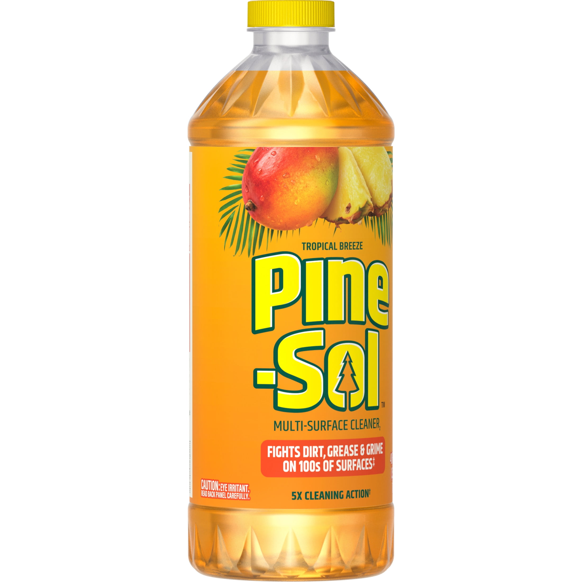 Pine-Sol Multi-Surface Cleaner, Tropical Breeze Scent, Heavy-Duty Household Degreaser (48 fl oz) 3by38