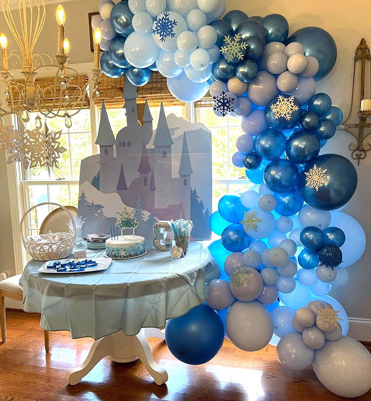 AUCLAY 60Pcs Metallic Navy Blue Latex Balloon Kit for Party Decorations (12 in) xzlzs