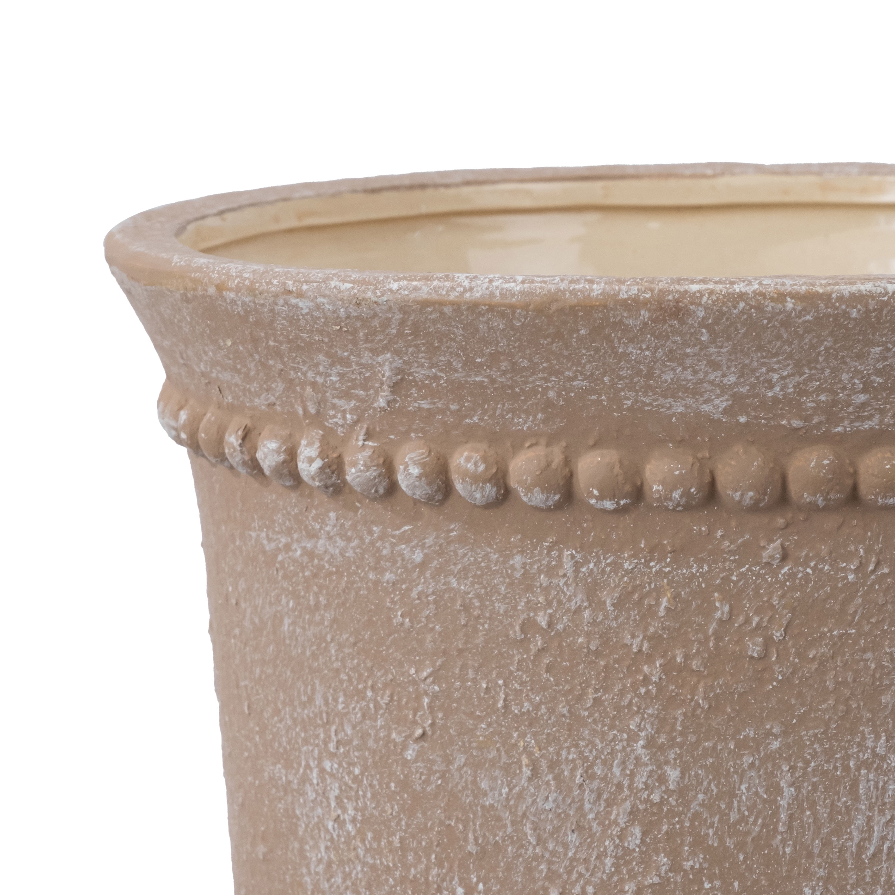 My Texas House Ceramic Urn Planter Pot with Elegant Dot Pattern (Brown, 8.1 in) 0fqa6