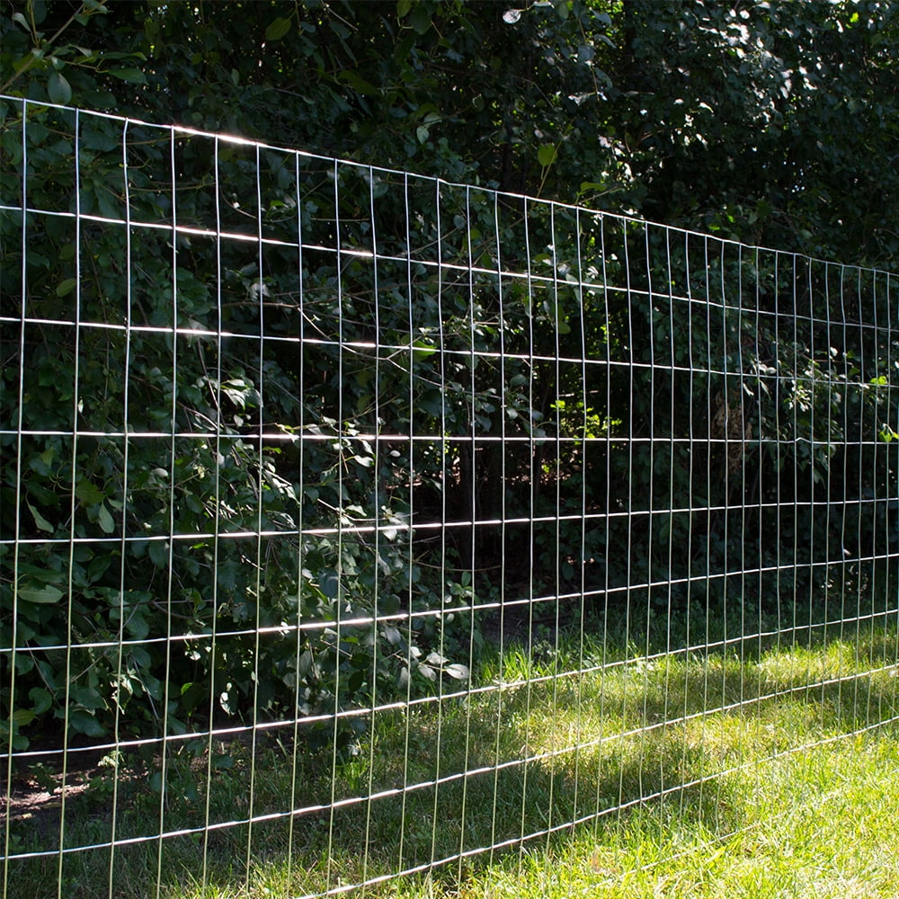 YARDGARD Galvanized Welded Wire Fence, 14 Gauge Mesh for Garden Protection and Animal Containment (Silver, 24 in x 25 ft) 5g4w3
