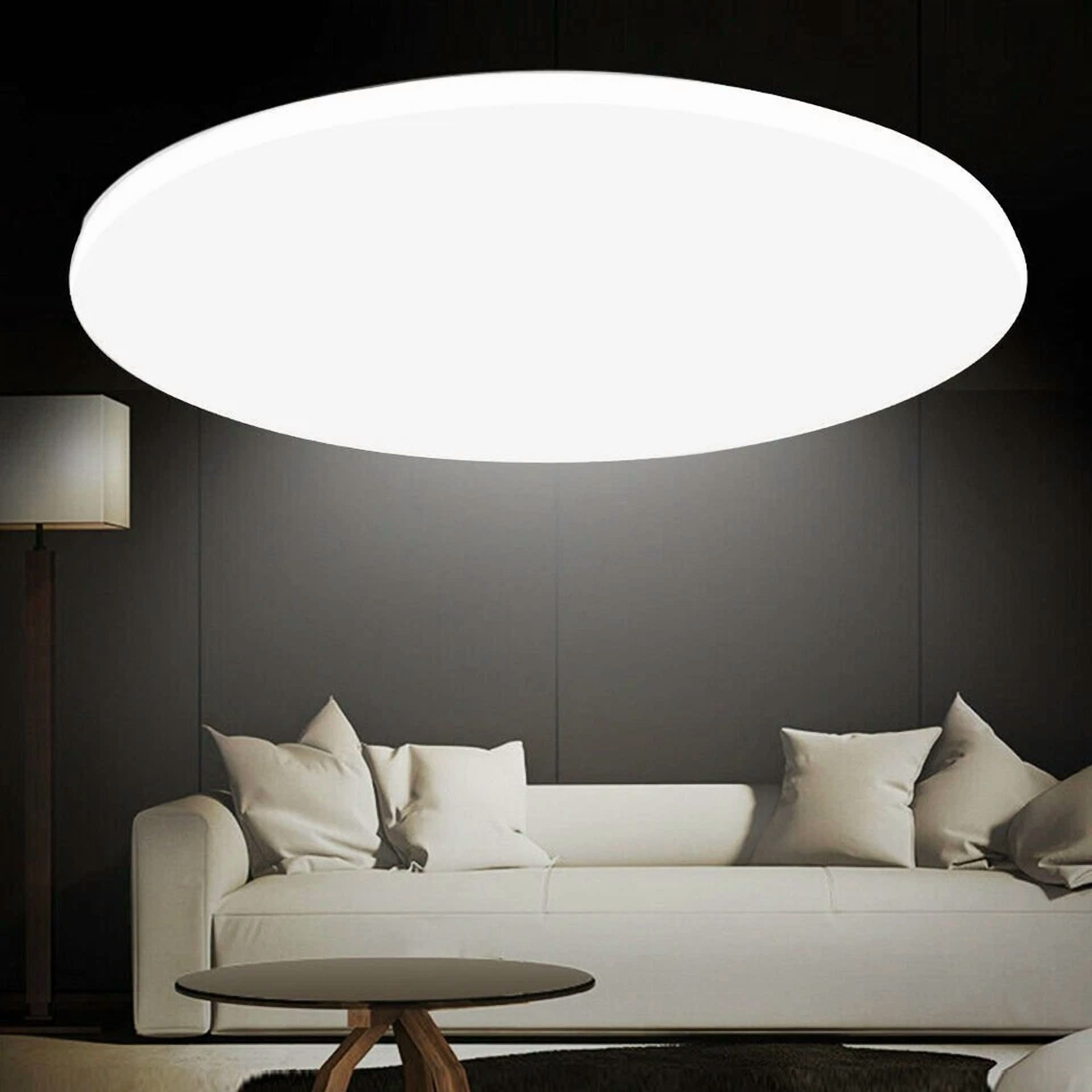 VAULT LED Ceiling Light Fixture Round Flush Mount Panel for Kitchen and Bedroom (White, 12 in) 66mot