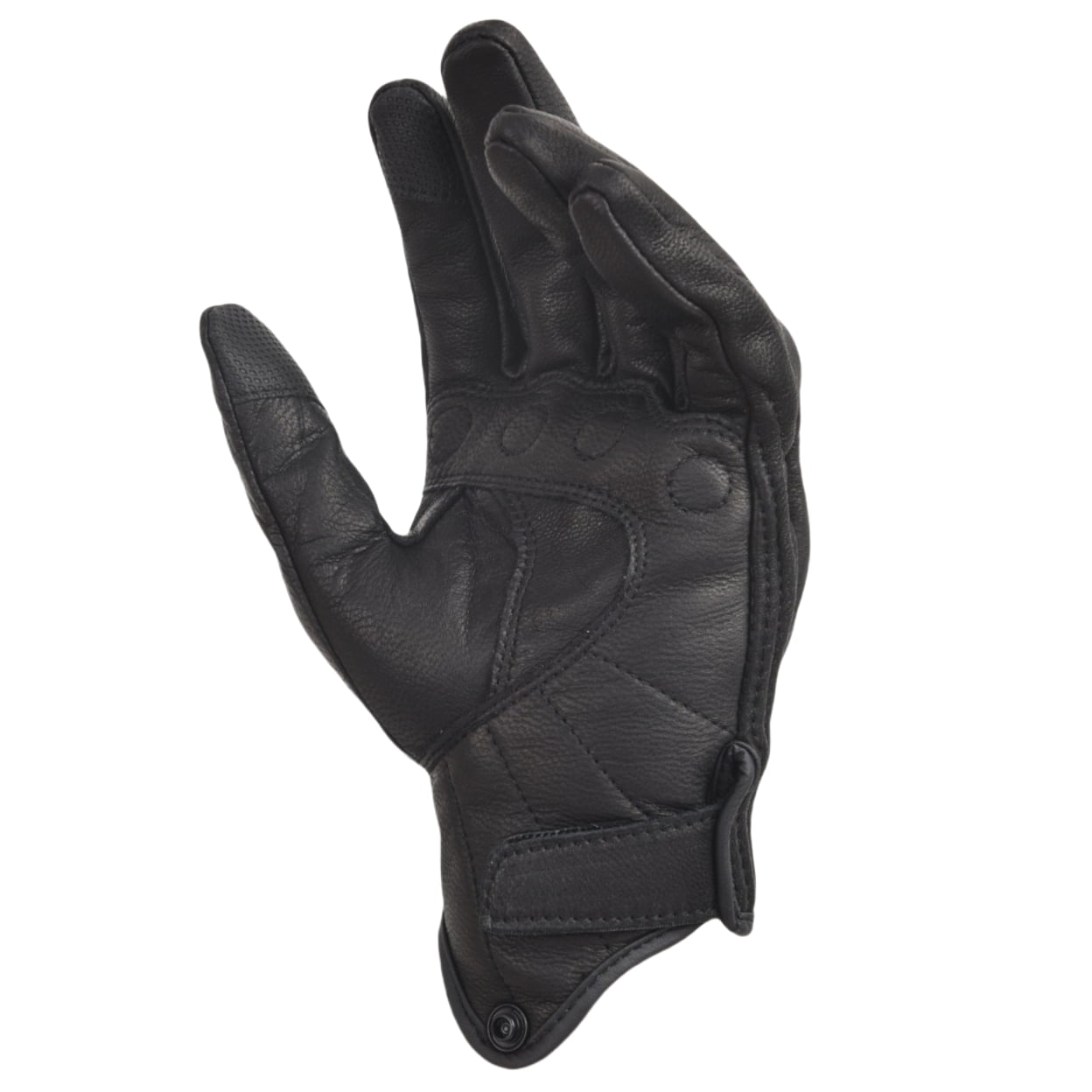 Sibewora Men's Leather Motorcycle Gloves (Black, Large) 8sl7c