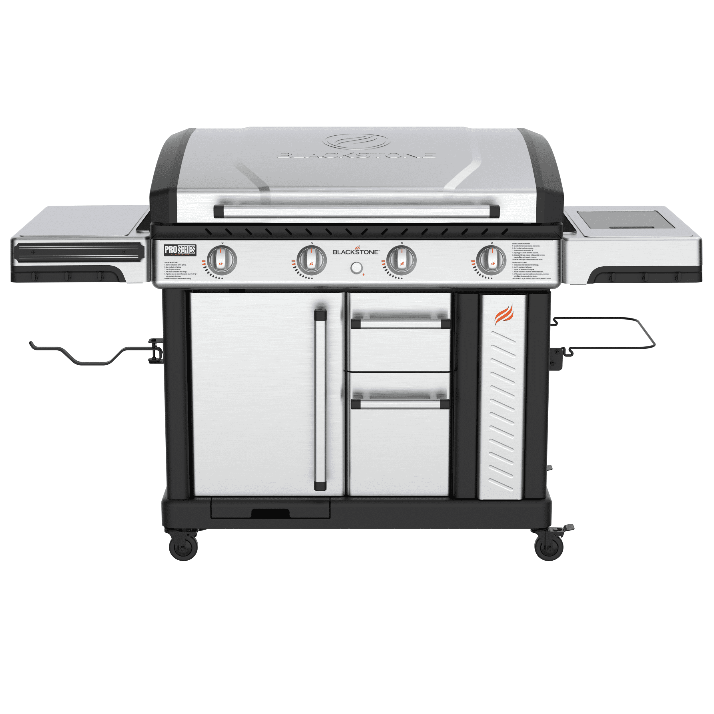 Blackstone ProSeries 4-Burner 36 in. Propane Flat Top Griddle Grill with Cabinet (Black, 36 in.) 9iw9j