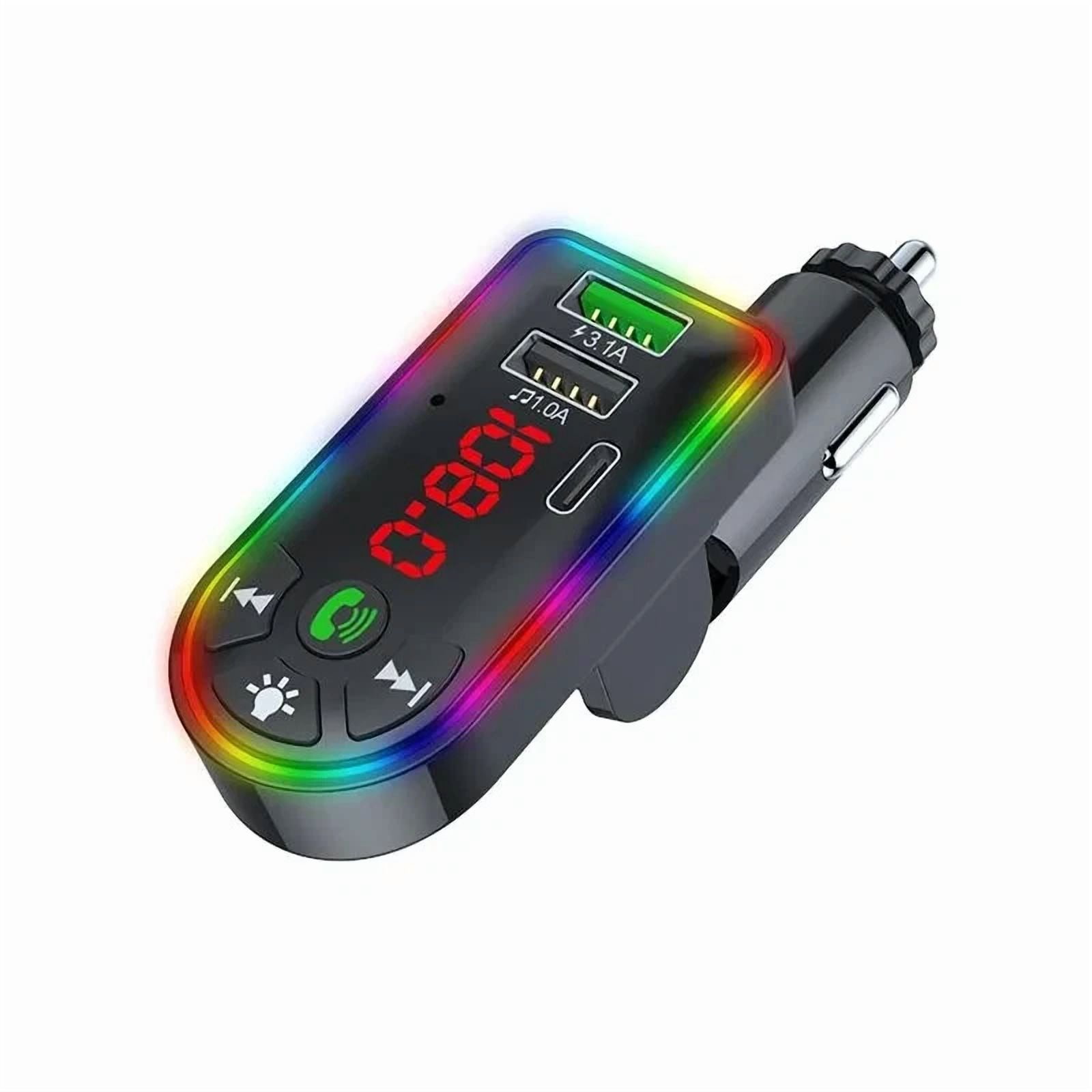 Rhea Car F7 Bluetooth FM Transmitter with Dual USB and Type-C PD Quick Charging Ports r9nx2
