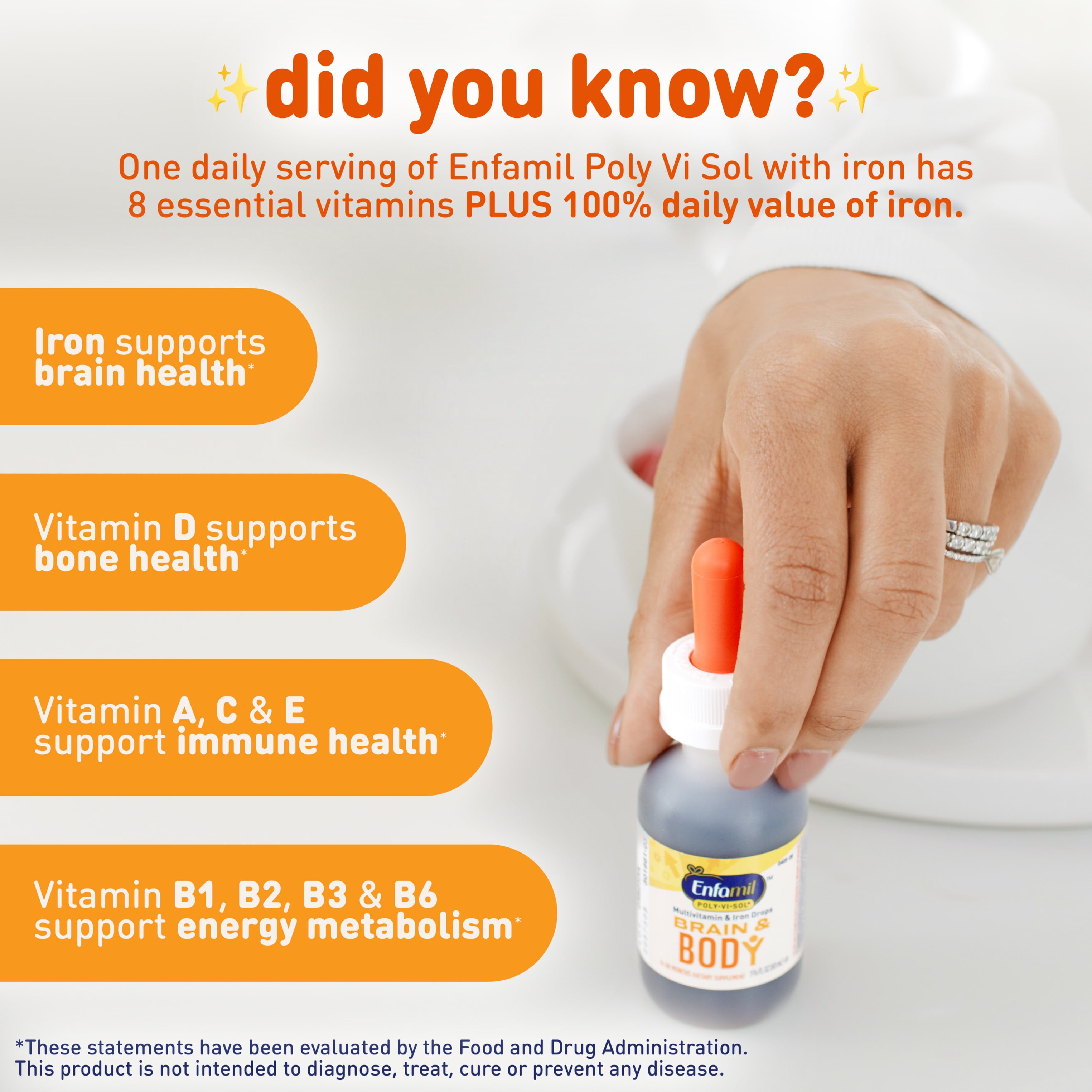 Enfamil Poly-Vi-Sol Multivitamin and Iron Supplement for Infants and Toddlers (1.69 fl oz) 5vocm