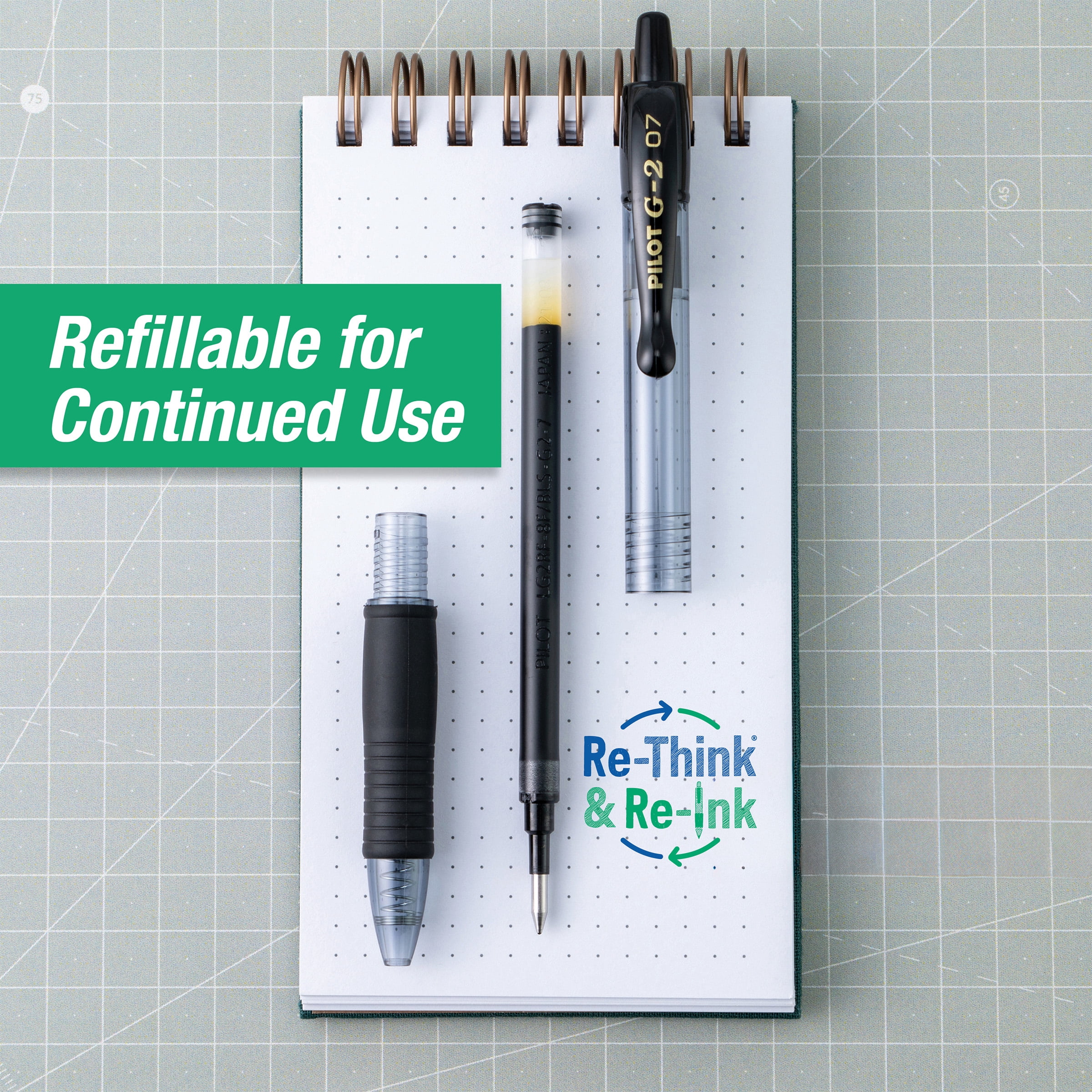 Pilot G2 Retractable Gel Ink Pens, Fine Point, Smooth Writing, Black Ink (Black, 10 Pack) kxha2