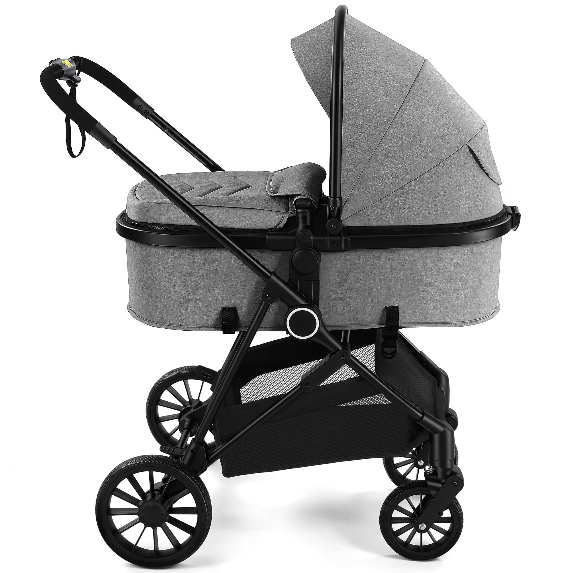 Vomeast Foldable Lightweight Travel Stroller with Reversible Seat and 5-Point Harness (Grey, 33 lb Capacity) 1lvg6