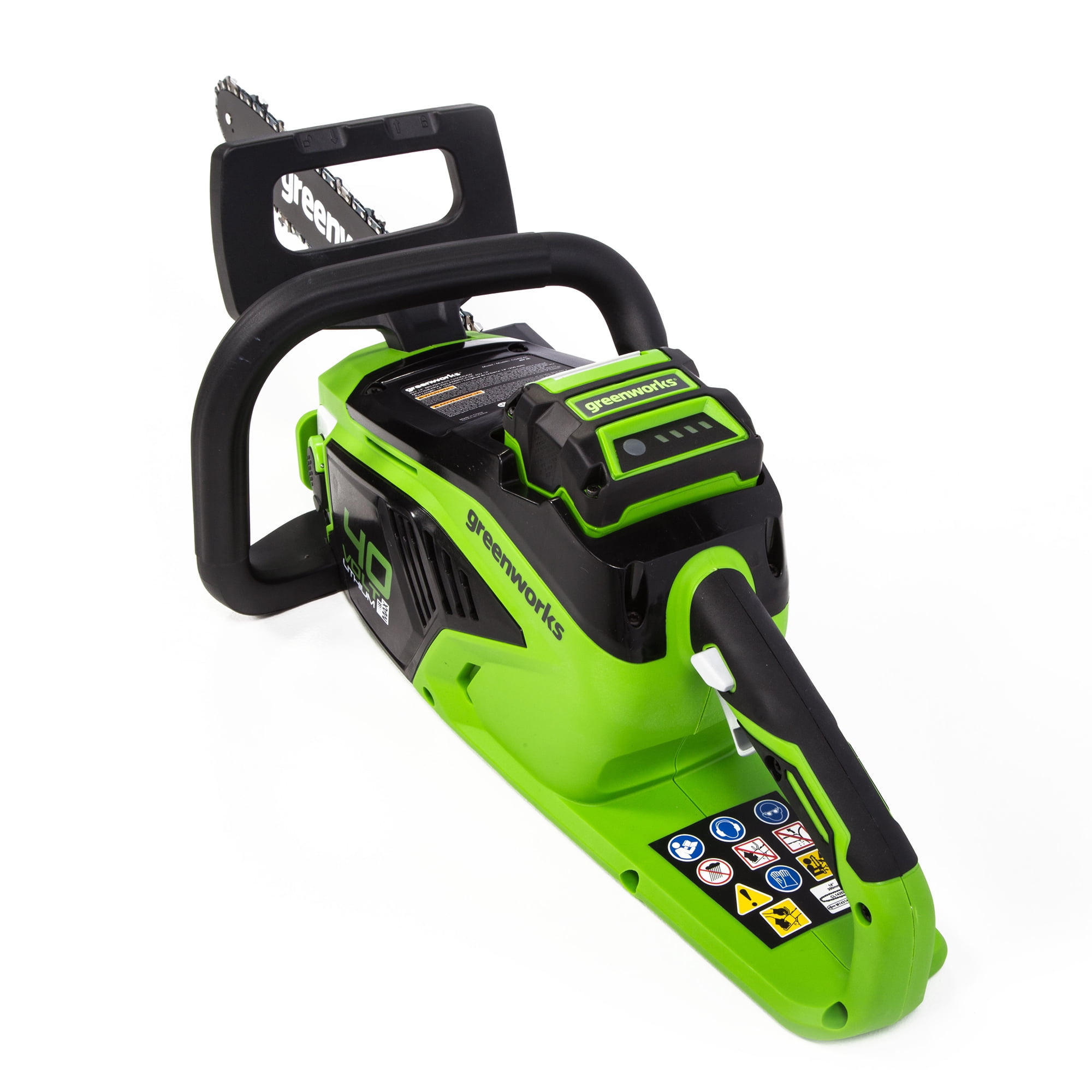 Greenworks 40V 14-inch Brushless Chainsaw Kit with 2.5 Ah Battery and Charger (Green, 14 in) 0sc9m
