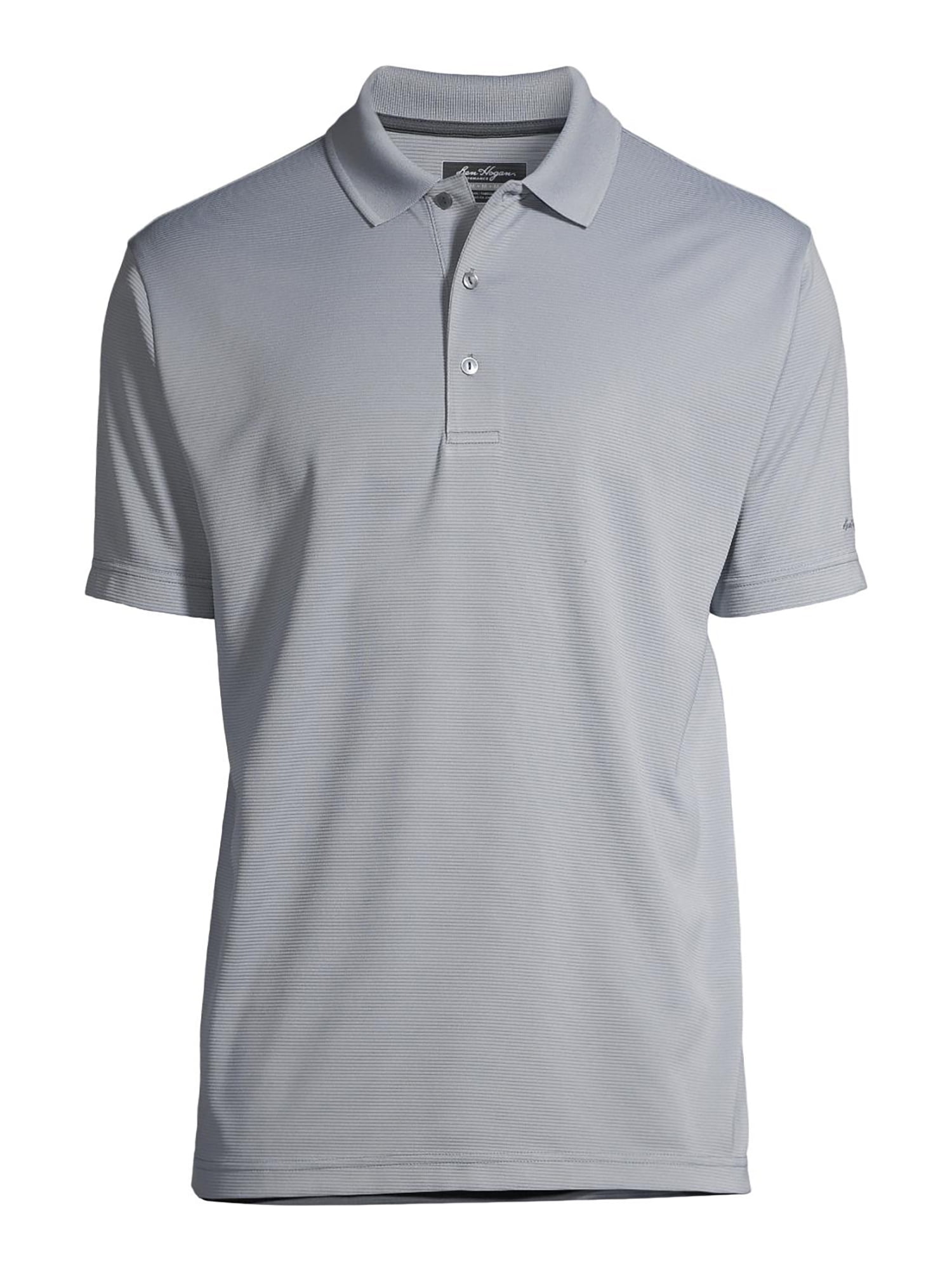 Ben Hogan Men's Performance Short Sleeve Polo Shirt Moisture-Wicking Golf Top (Grey, S) fnv74
