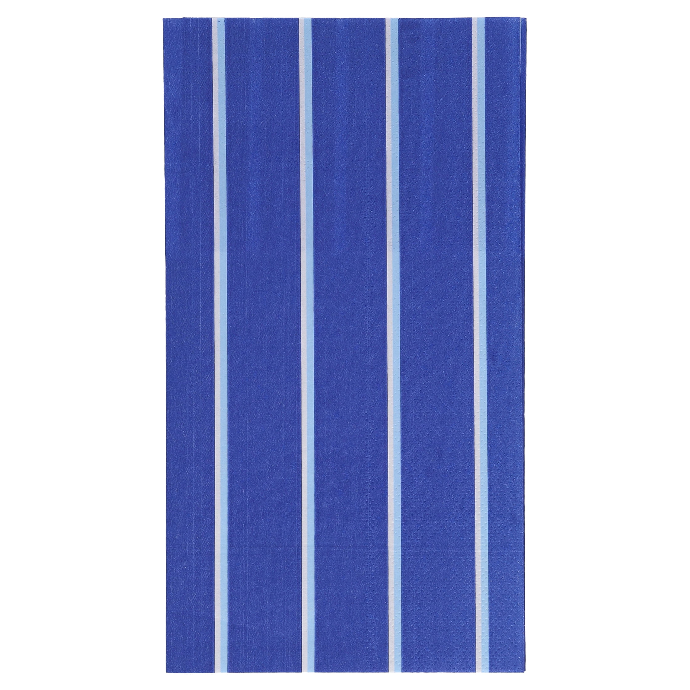 Way To Celebrate Disposable Paper Napkins, Classic Blue Striped Design for Parties (Blue, 16 Count, 3 in x 7 in) p0nru
