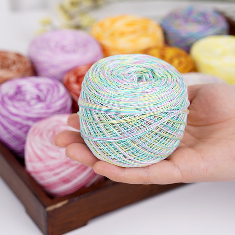 XmhyTop-A Premium Cotton Crochet Thread for Detailed Handwork and Lace Crafting (Multicolor, 1.8 oz) yx4pj