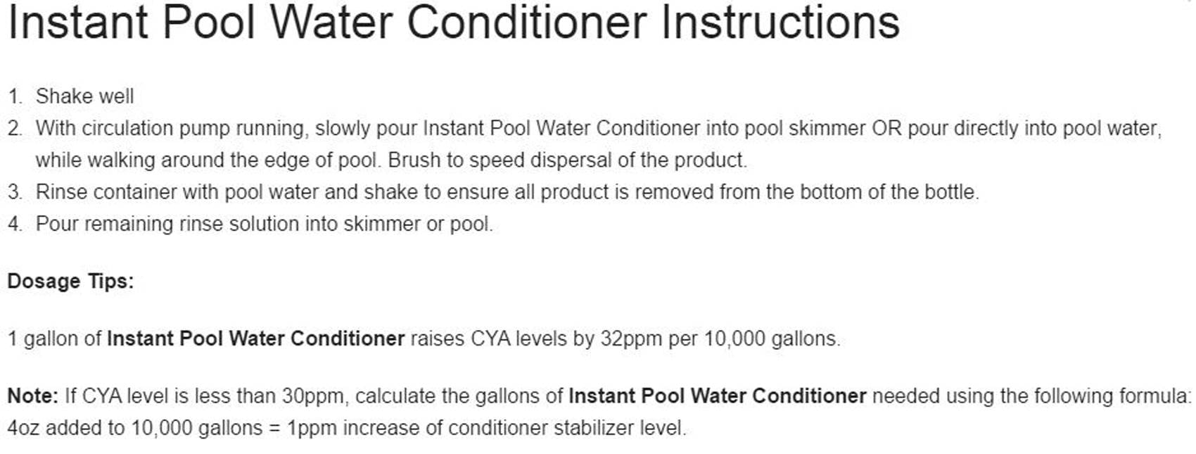 Natural Chemistry Instant Pool Water Conditioner (128 fl oz) 48evo