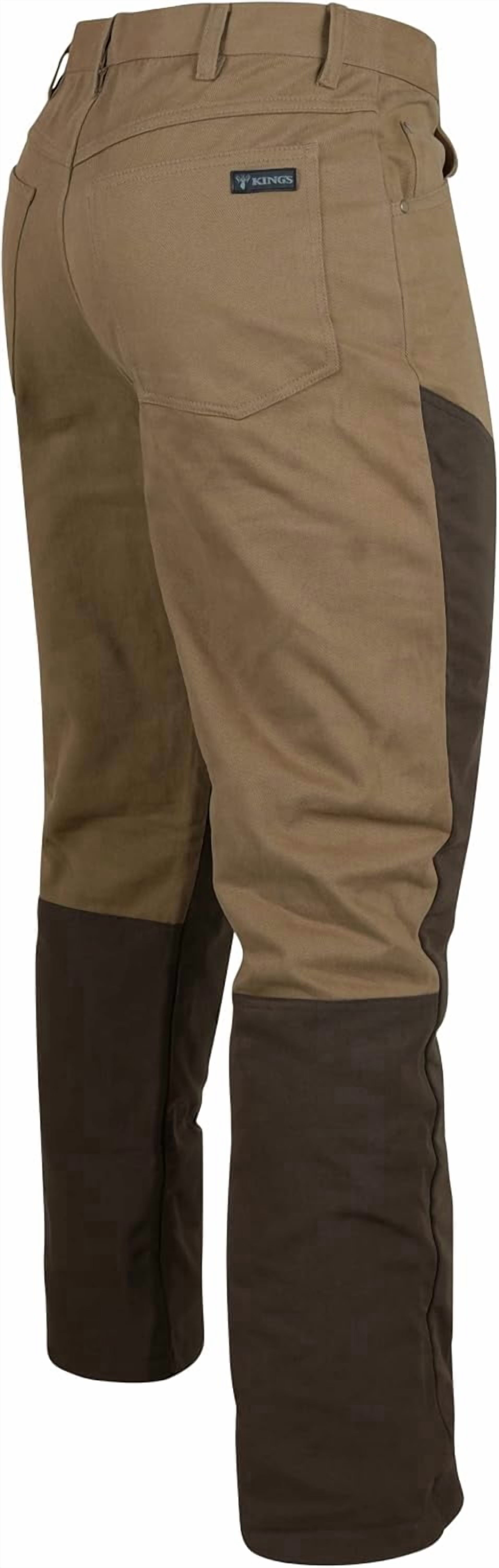King's Camo Men Cotton Canvas Field Pant Durable Upland Hunting Trousers (Khaki, 38-34T) fyh4q