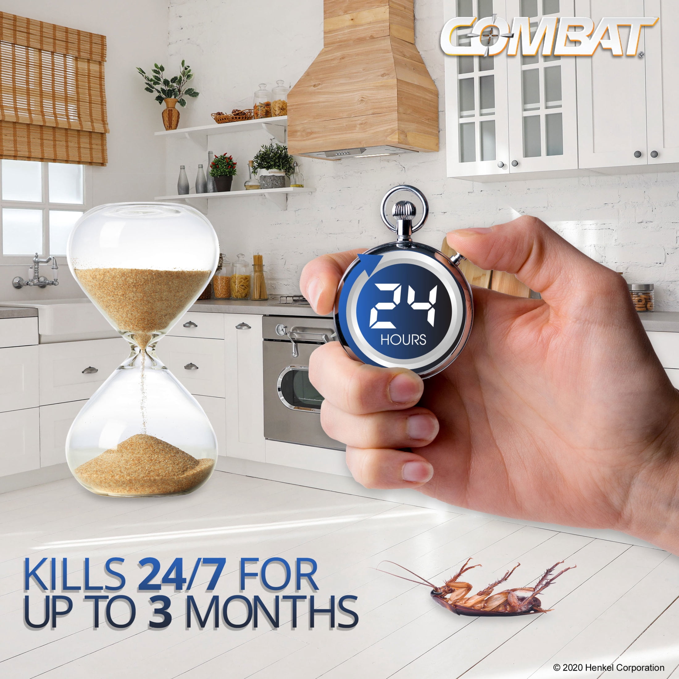 Combat Roach Killing Bait Stations for Small and Large Roaches (12 Count, 10 Pack) xvu9d