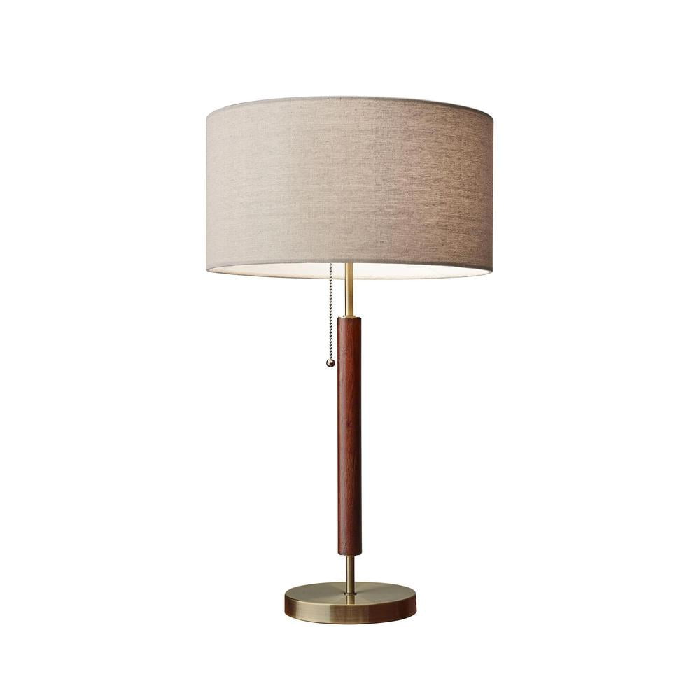 Adesso Hamilton Table Lamp Modern Minimalist Desk Lighting (19 in) f2r3q