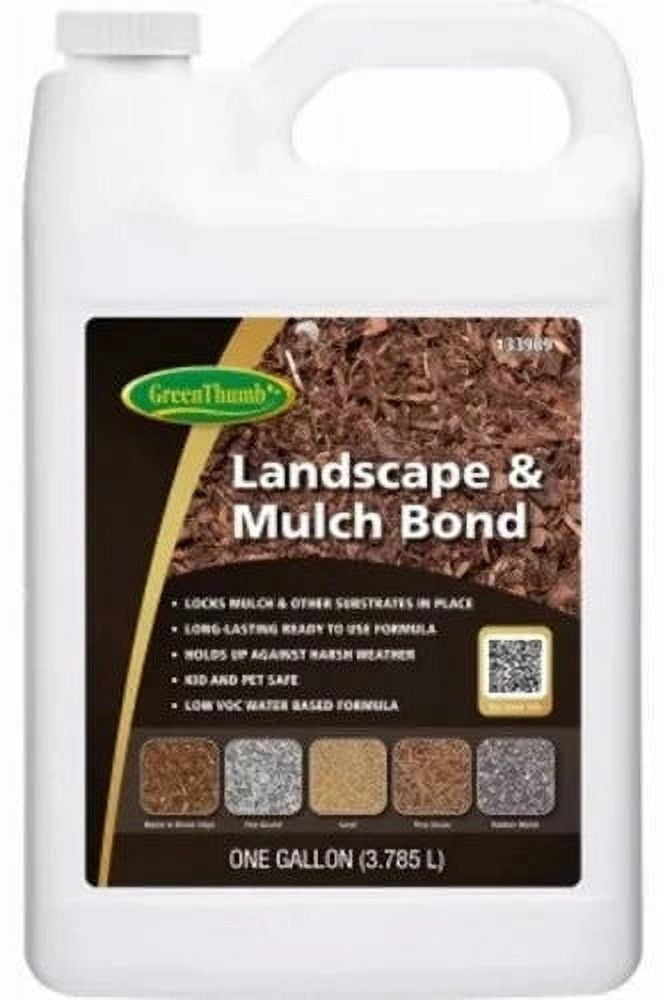 True Value Green Thumb Mulch Bonding Agent, Weather-Resistant Landscape Adhesive (128 fl oz) mn3e8