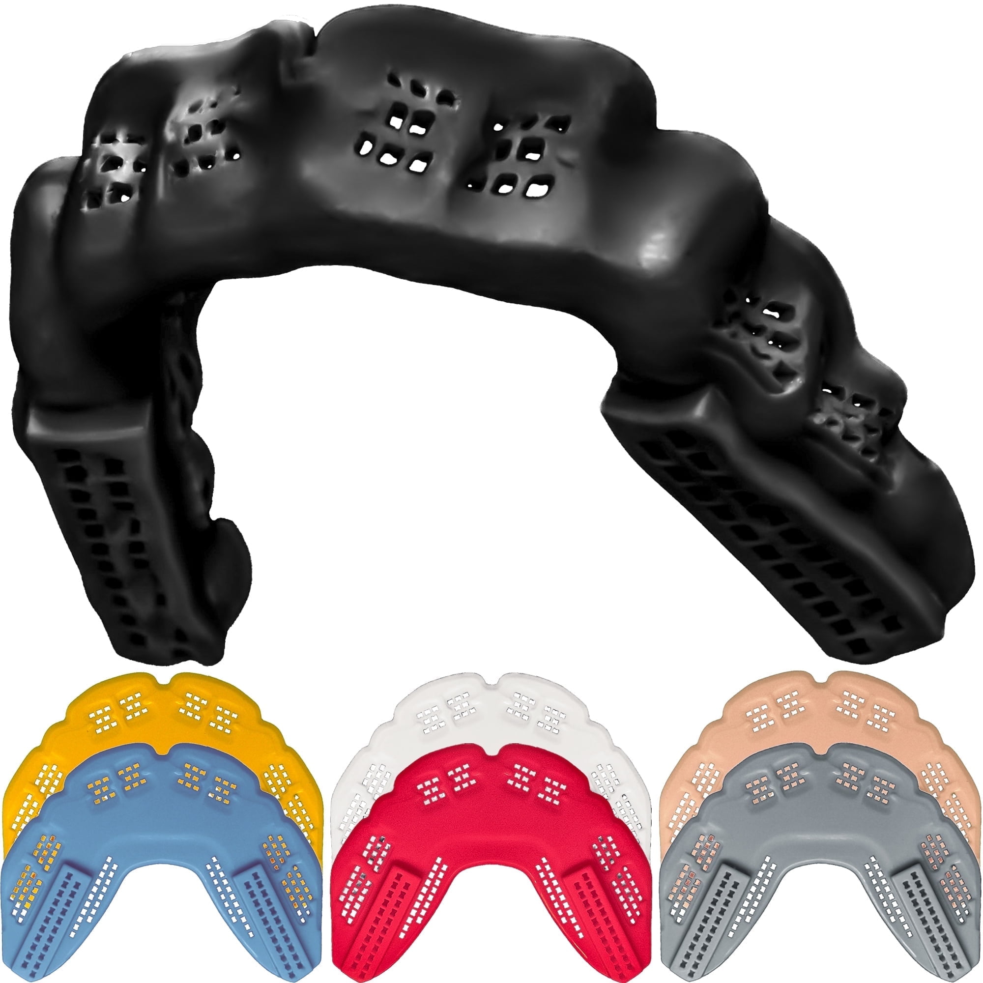 BulletProof MouthGuards Professional Sports Mouth Guard, High-Impact Protection for Football, MMA, and Boxing (Black, Adult) su09o