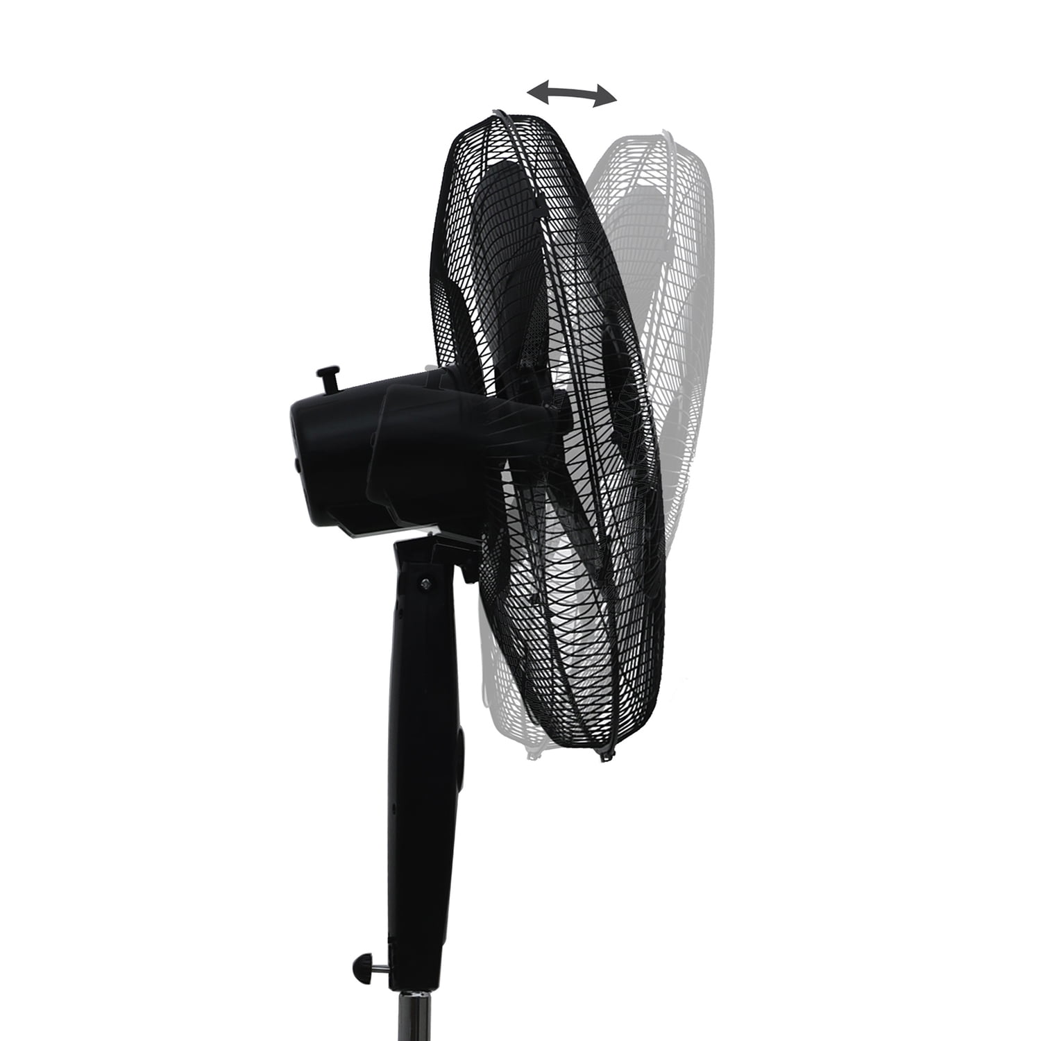 BLACK+DECKER 18-In. 3-Speed Oscillating Stand Fan with Remote (Black, 52 in Height) loeb8