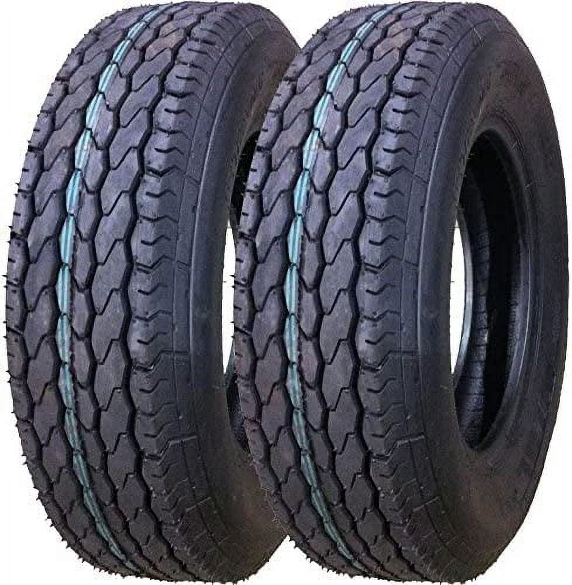 Free Country ST 205/75D15 Deep Tread Trailer Tires (Black, Set of 2) bl274