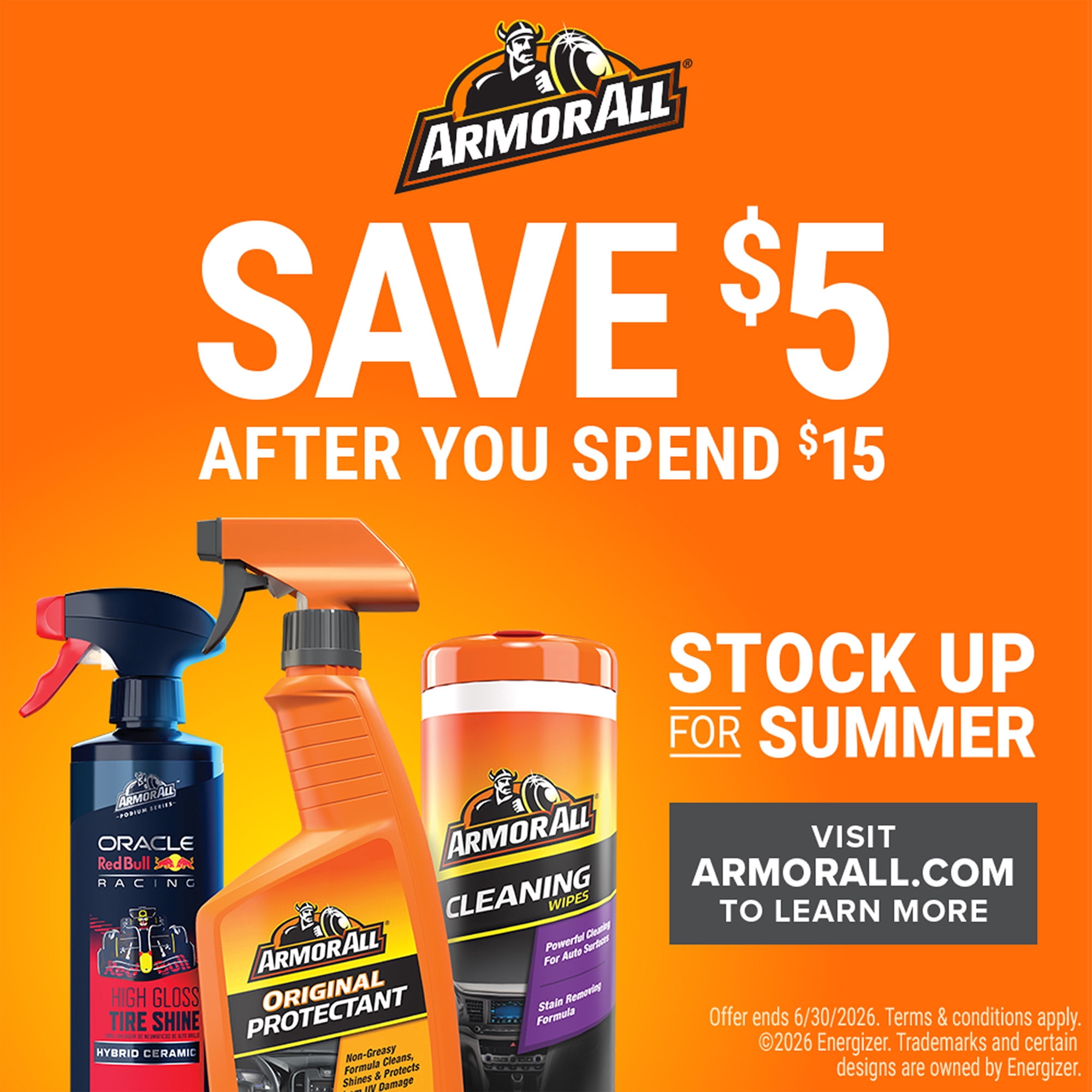 Armor All Automotive Glass Cleaner Wipes, Ammonia-Free Streak-Free Formula (30 Count, 2 Pack) atyyz