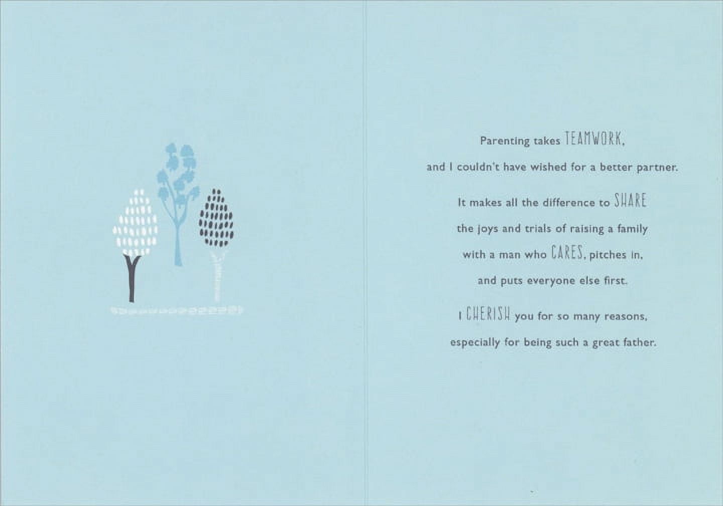 Sellers Publishing Husband Father's Day Greeting Card, Wreath of Leaves Design (Blue, 5x7 in) ojpf8