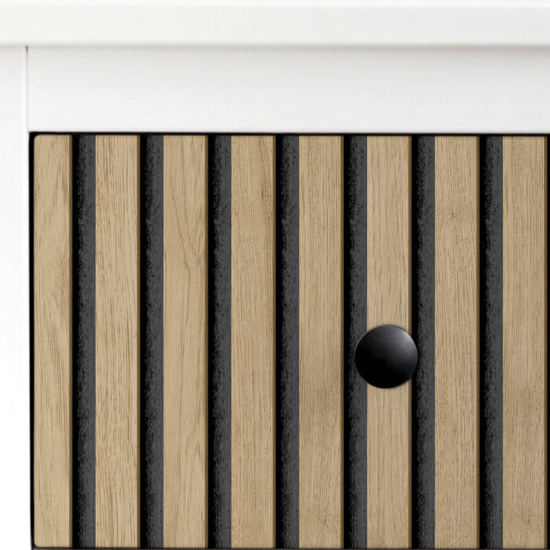 Roommates Studio Cream Oak Slat Peel and Stick Wallpaper (White, 30.75 sq ft) d9wgd