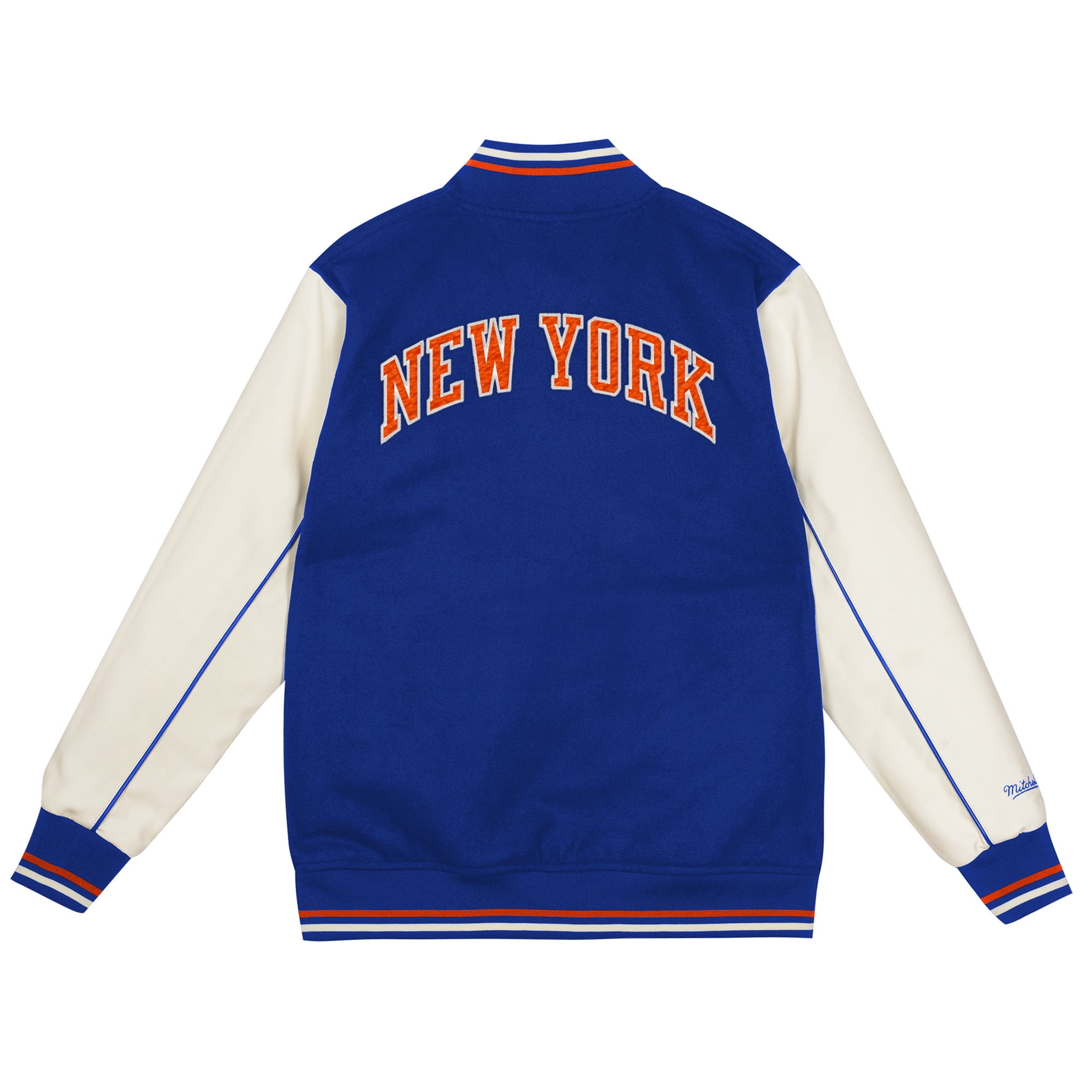 Mitchell & Ness New York Knicks Toddler Varsity Heavyweight Full-Snap Jacket (Blue, 2T) 316gy